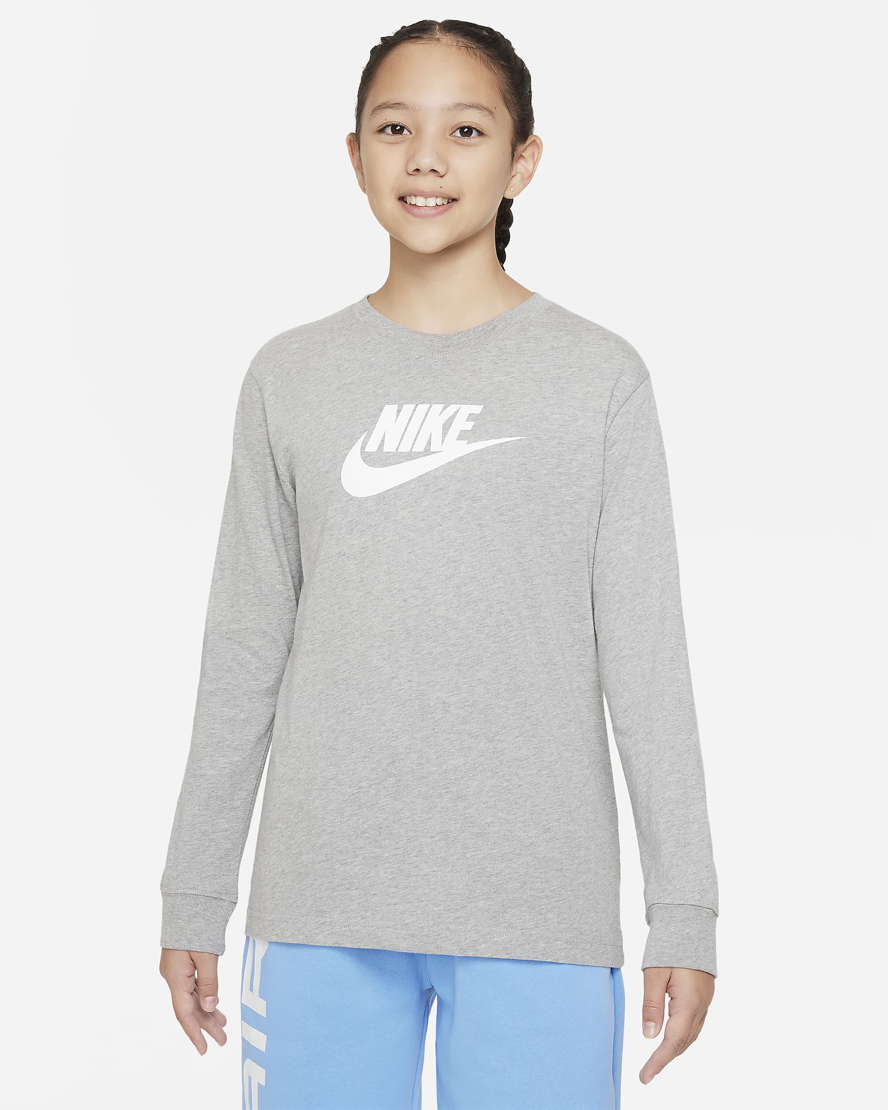 Playera de manga larga para niña talla grande Nike Sportswear. Nike.com