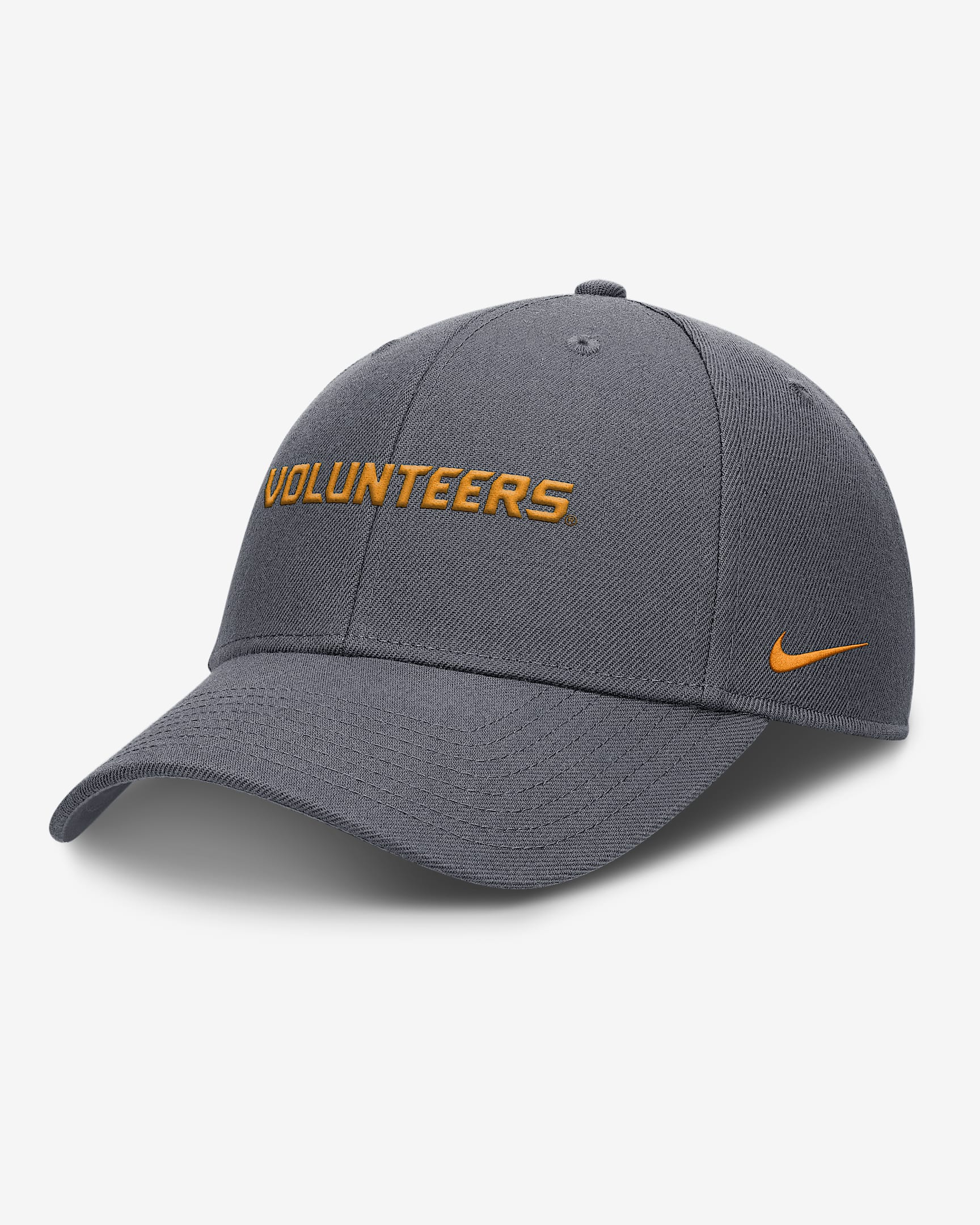 Gorra de rejilla universitaria Nike Dri-FIT ajustable para hombre Tennessee On-Field Rise Gameday - Gris