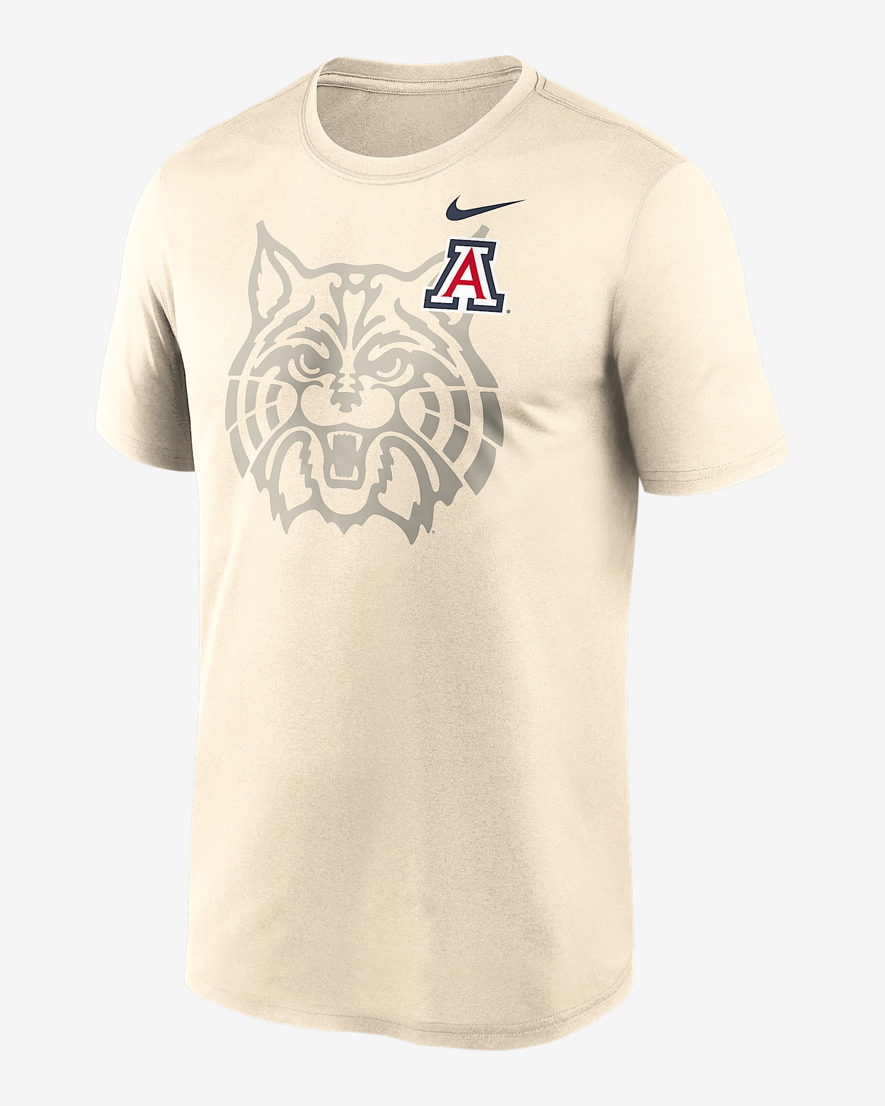 Playera universitaria Nike Dri-FIT para hombre Arizona Campus Legend Shadow Logo - Natural