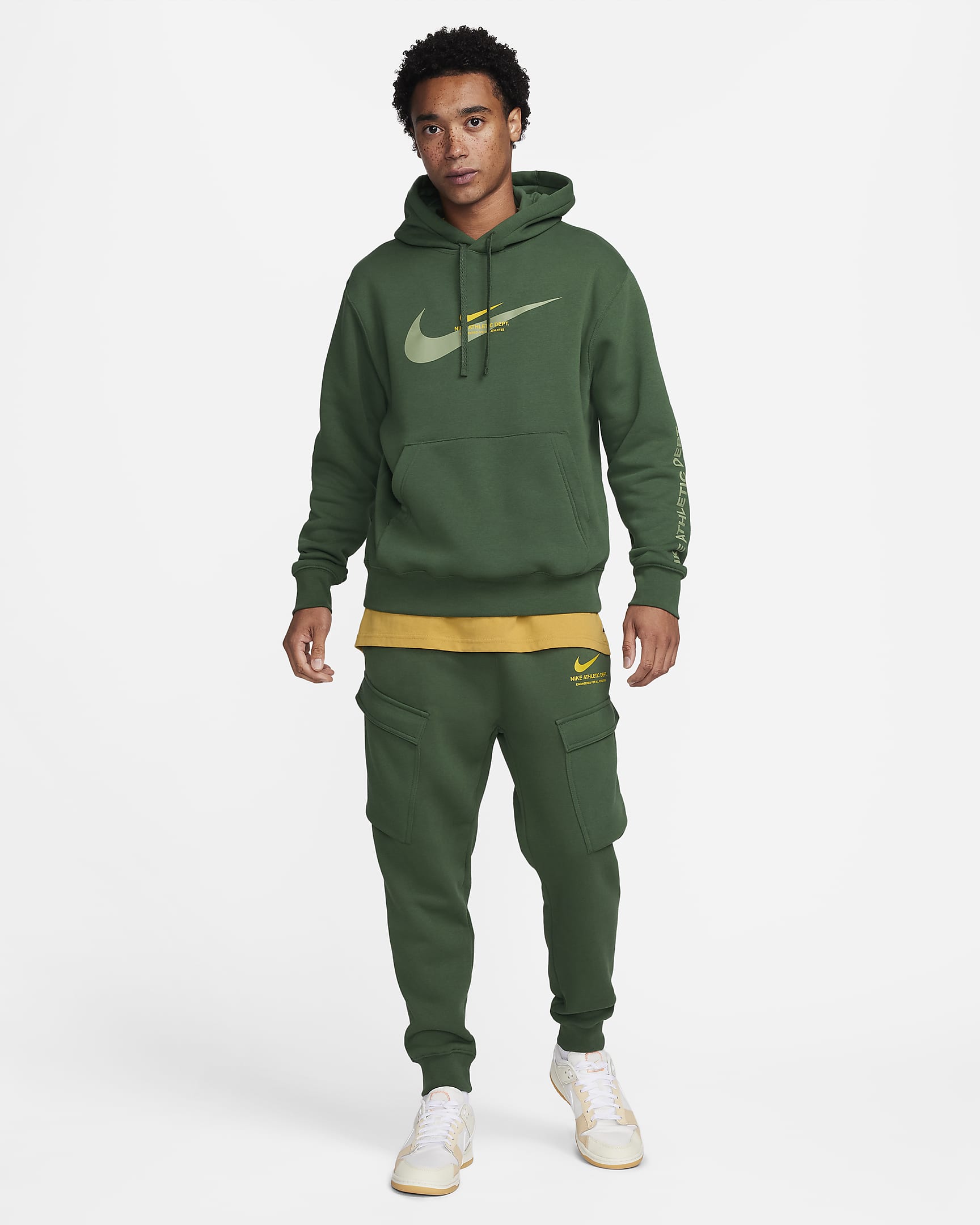 Męska dzianinowa bluza z kapturem Nike Sportswear - Fir