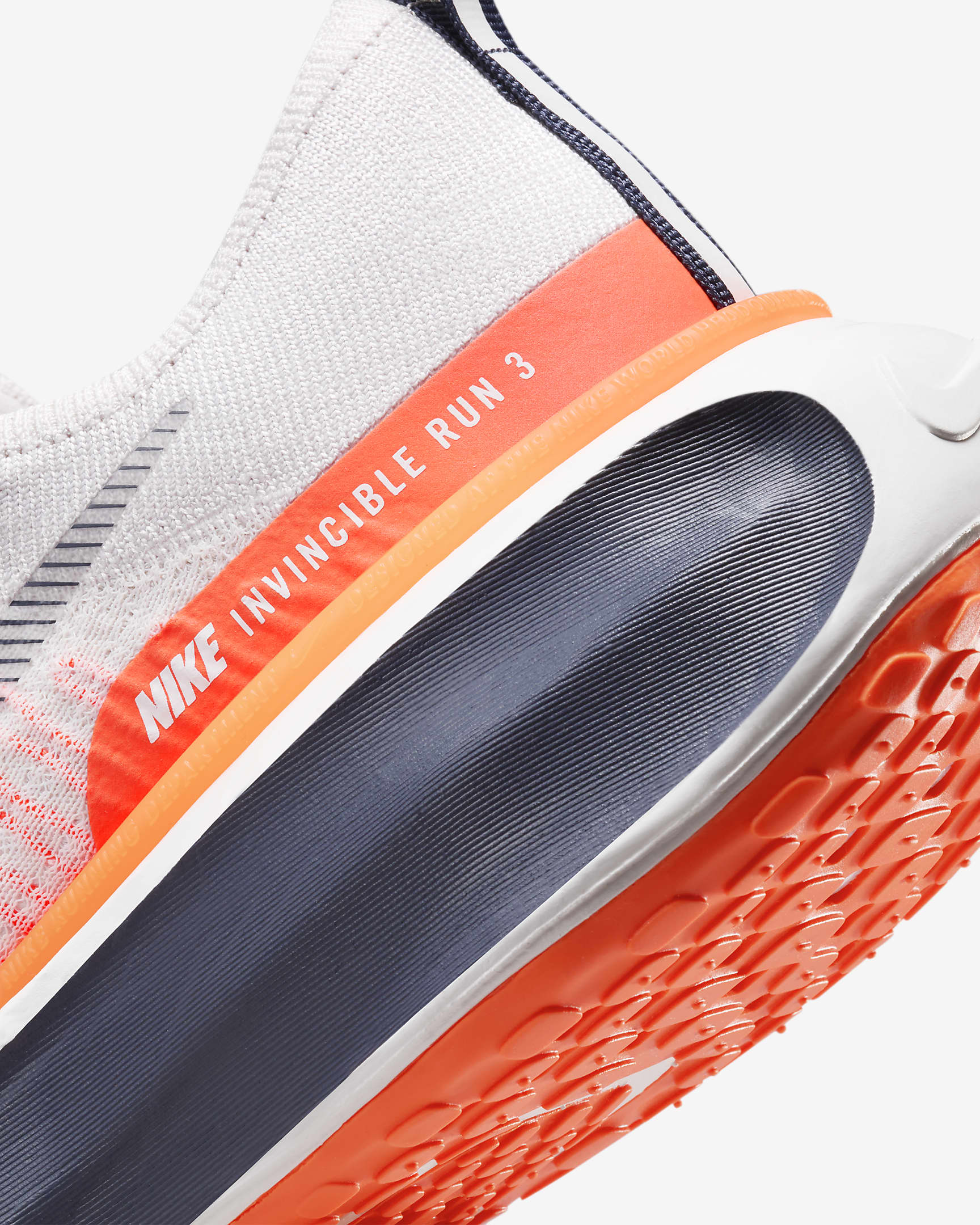 Nike Invincible 3 Men's Road Running Shoes - Phantom/Total Orange/Sail/Thunder Blue