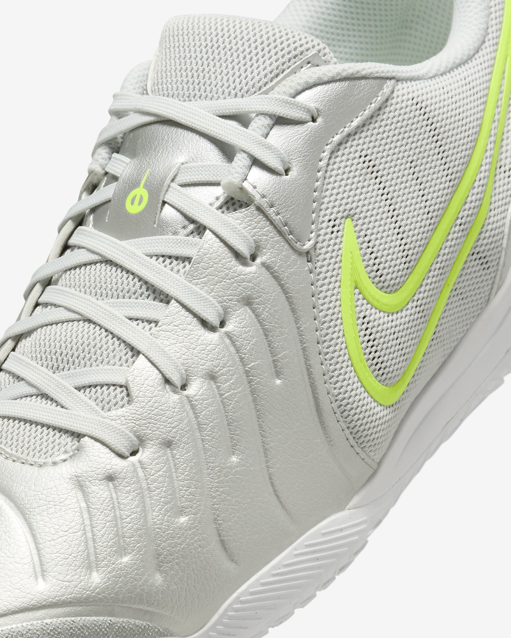 Nike Tiempo Legend 10 Academy Indoor Court Low-Top Football Shoes - Metallic Silver/Volt/White