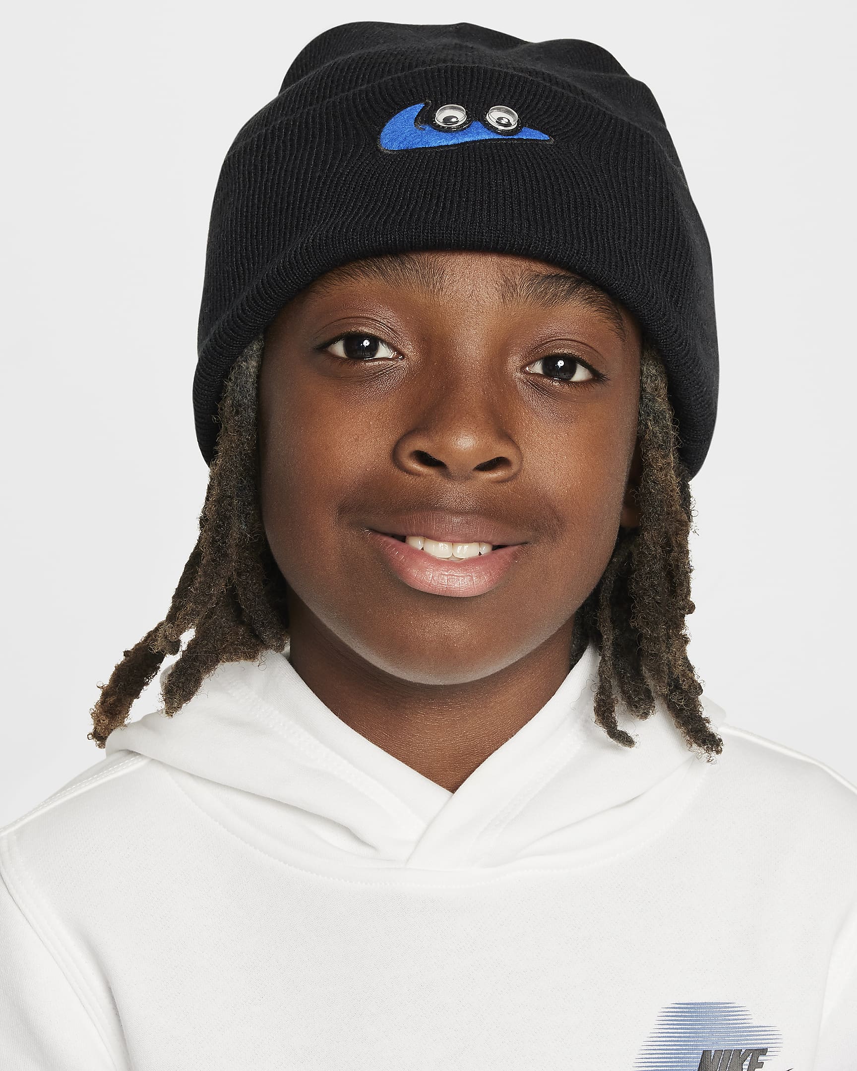 Nike Peak Older Kids' Beanie - Black/Photo Blue