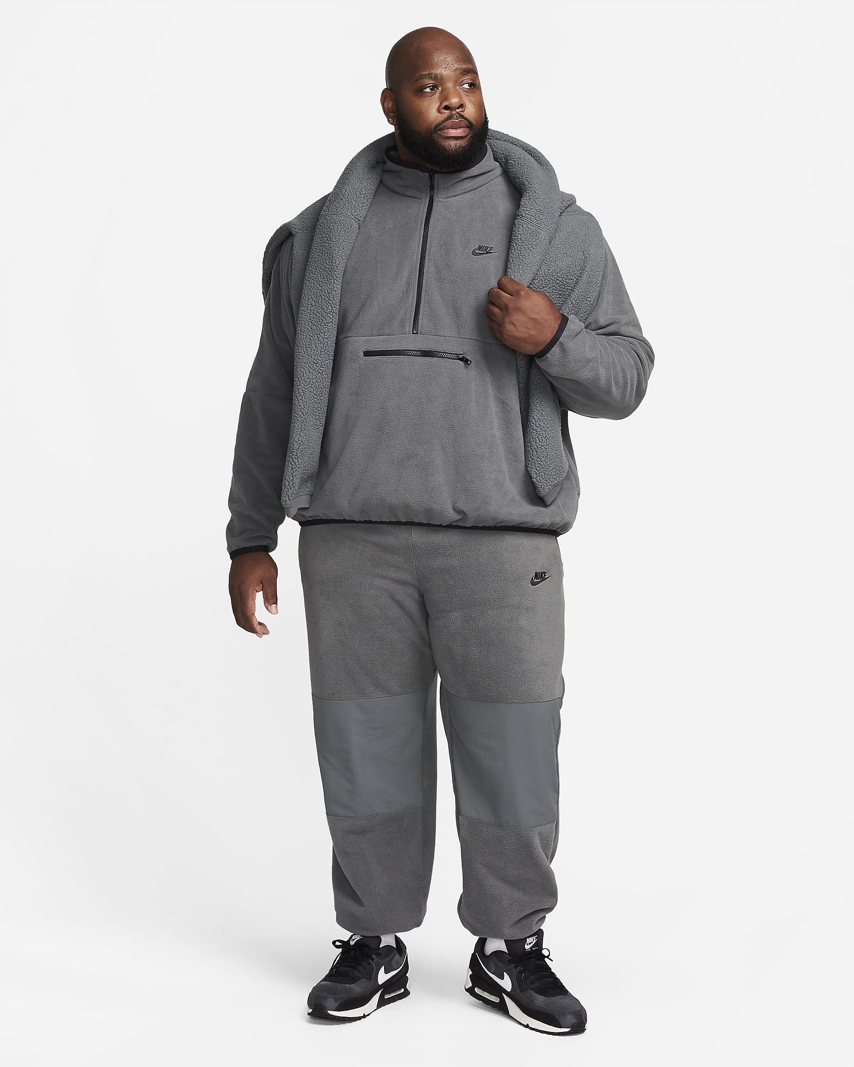 Nike Club Fleece Men's Polar Fleece Pants - Iron Grey/Black