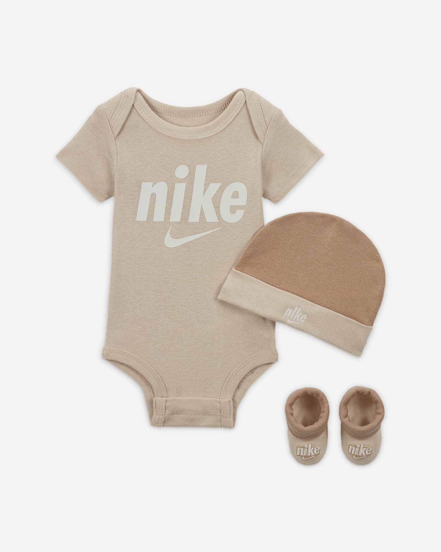 Nike 3-Piece Bodysuit Box Set Baby Bodysuit Set - Sanddrift