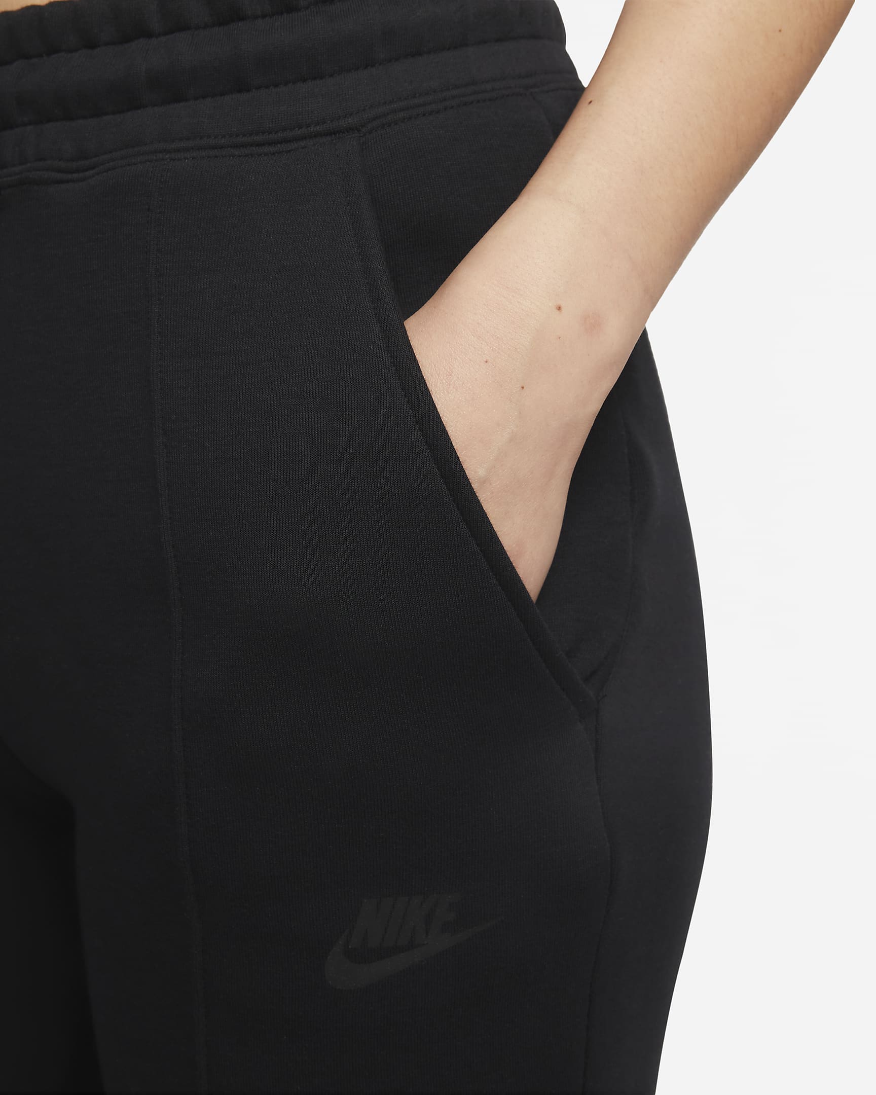 Nike Sportswear Tech Fleece Women's Mid-Rise Joggers - Black/Black