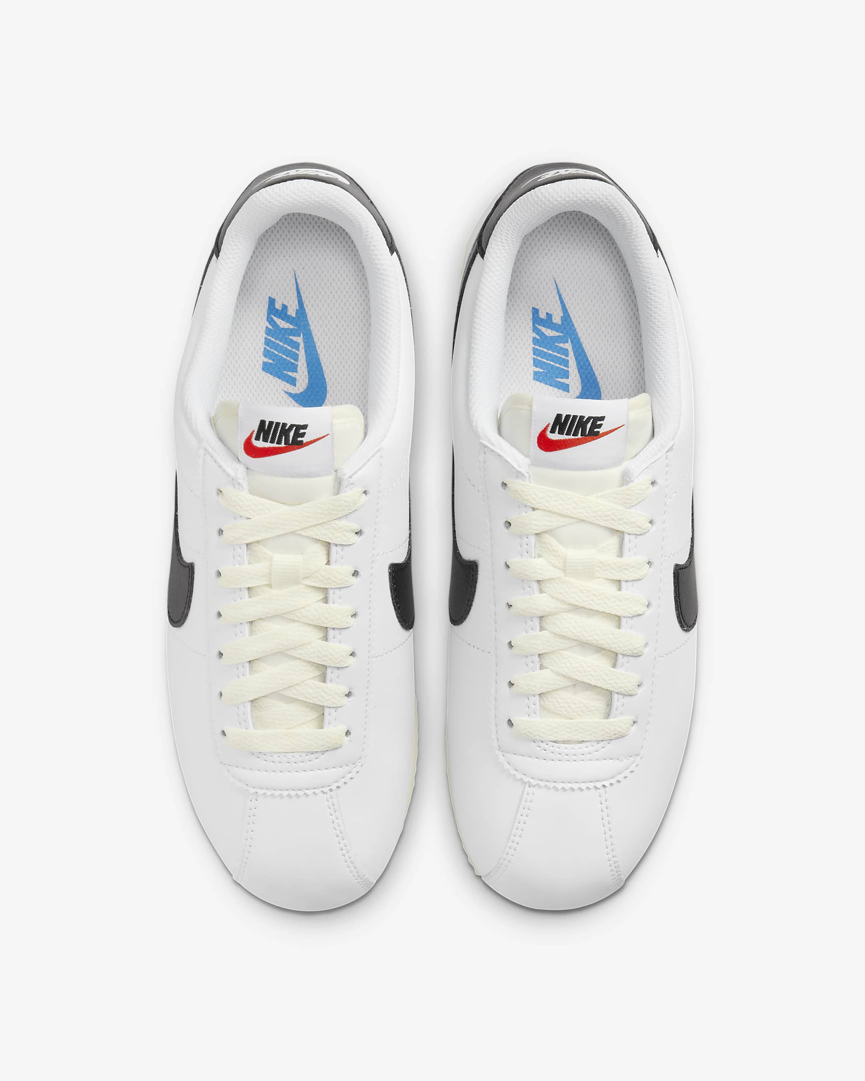 Nike Cortez Leather Women's Shoes - White/Light Photo Blue/Sail/Black