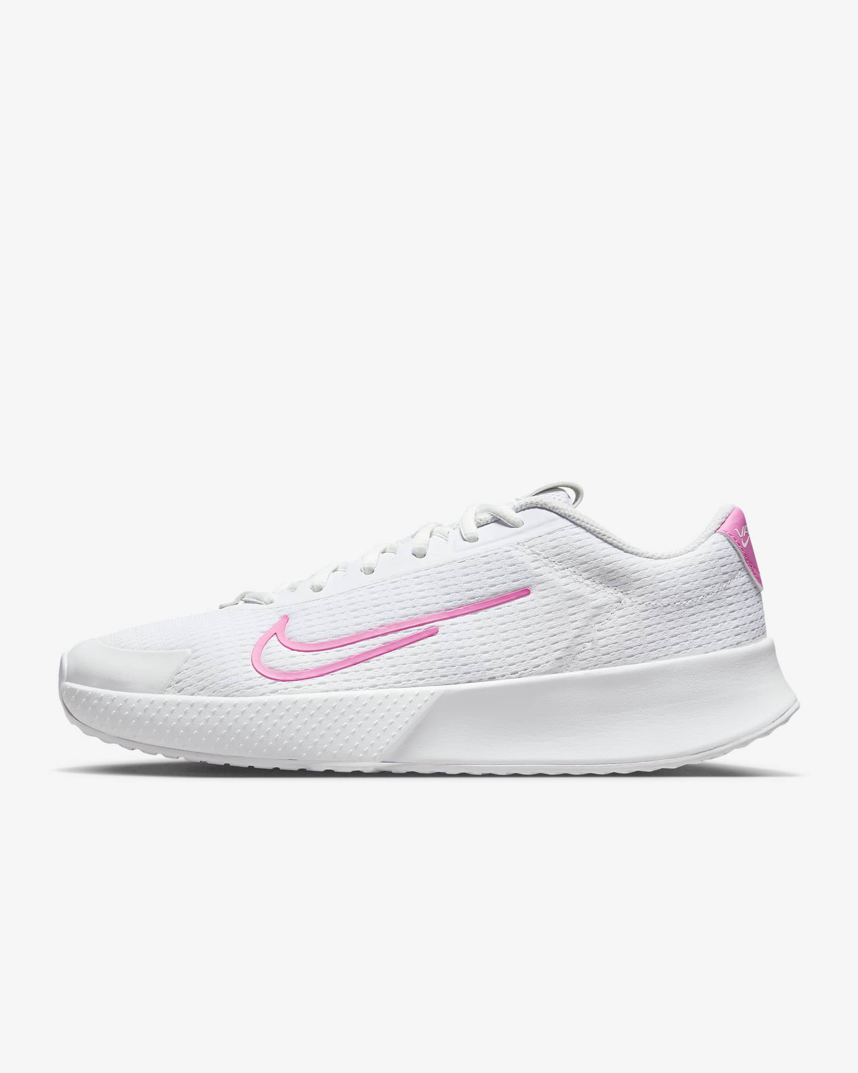 NikeCourt Vapor Lite 2 Damen-Tennisschuh für Hartplätze (weit) - Weiß/Weiß/Playful Pink