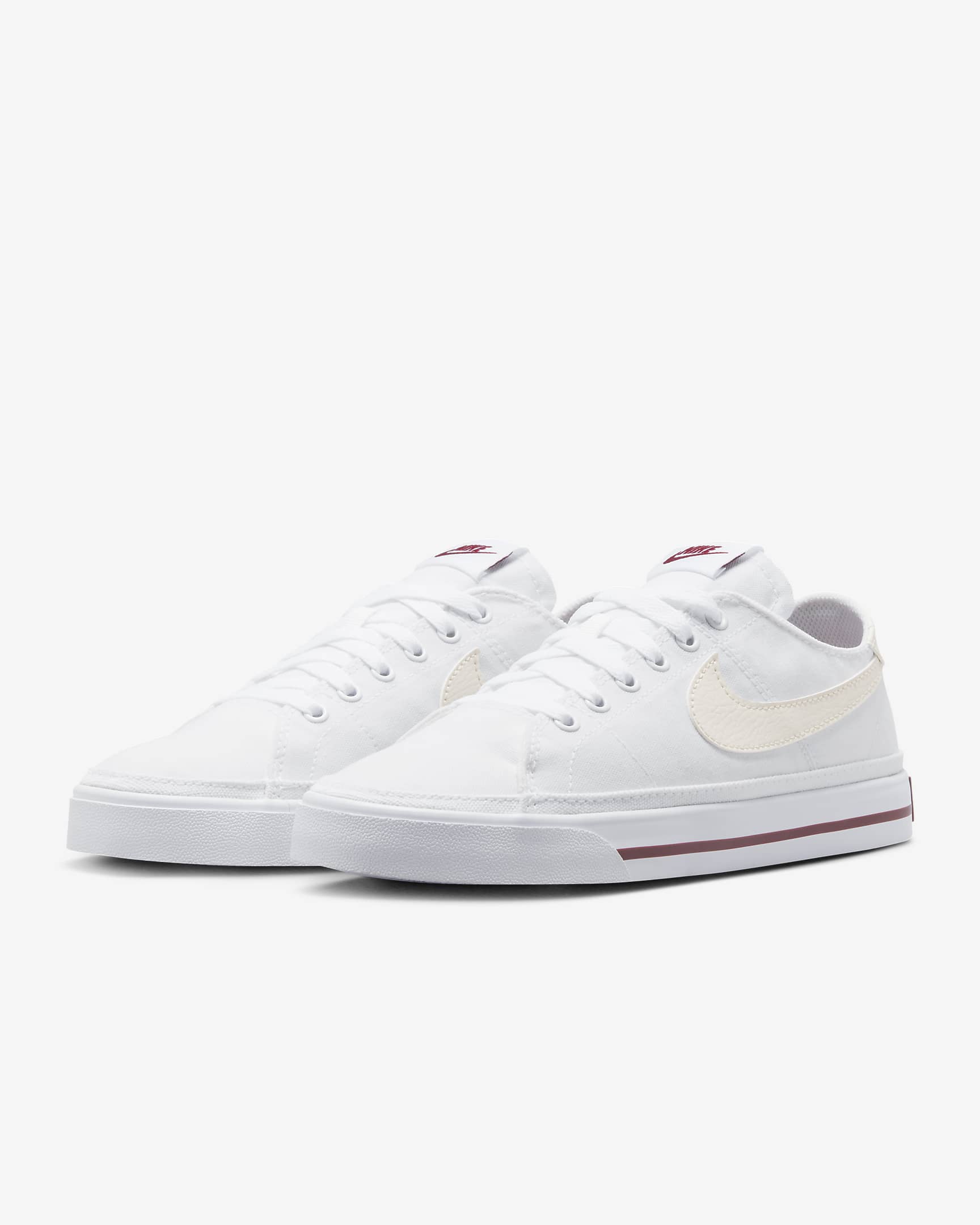 NikeCourt Legacy Canvas Women's Shoes - White/Team Red/Metallic Gold/Phantom