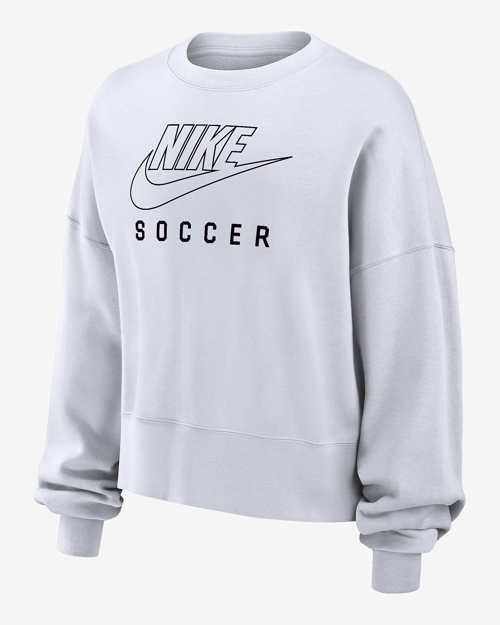 Nike Phoenix Fleece Women's Soccer Crew-Neck Sweatshirt - White