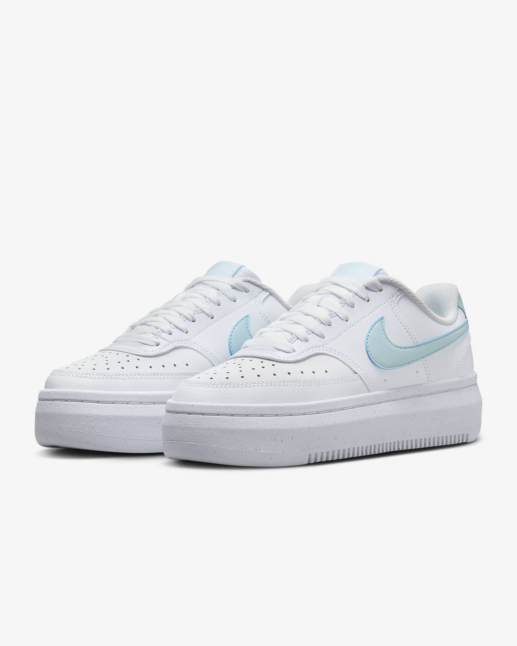 Calzado para mujer Nike Court Vision Alta - Blanco/Azul glacial