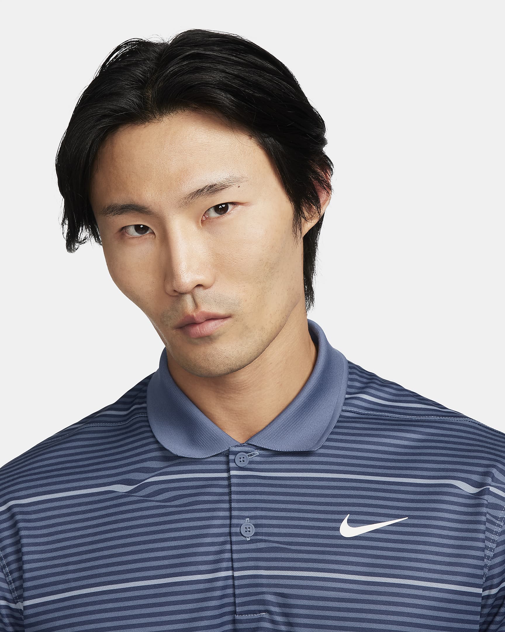 Nike Victory Men's Dri-FIT Golf Polo - Midnight Navy/Diffused Blue/White