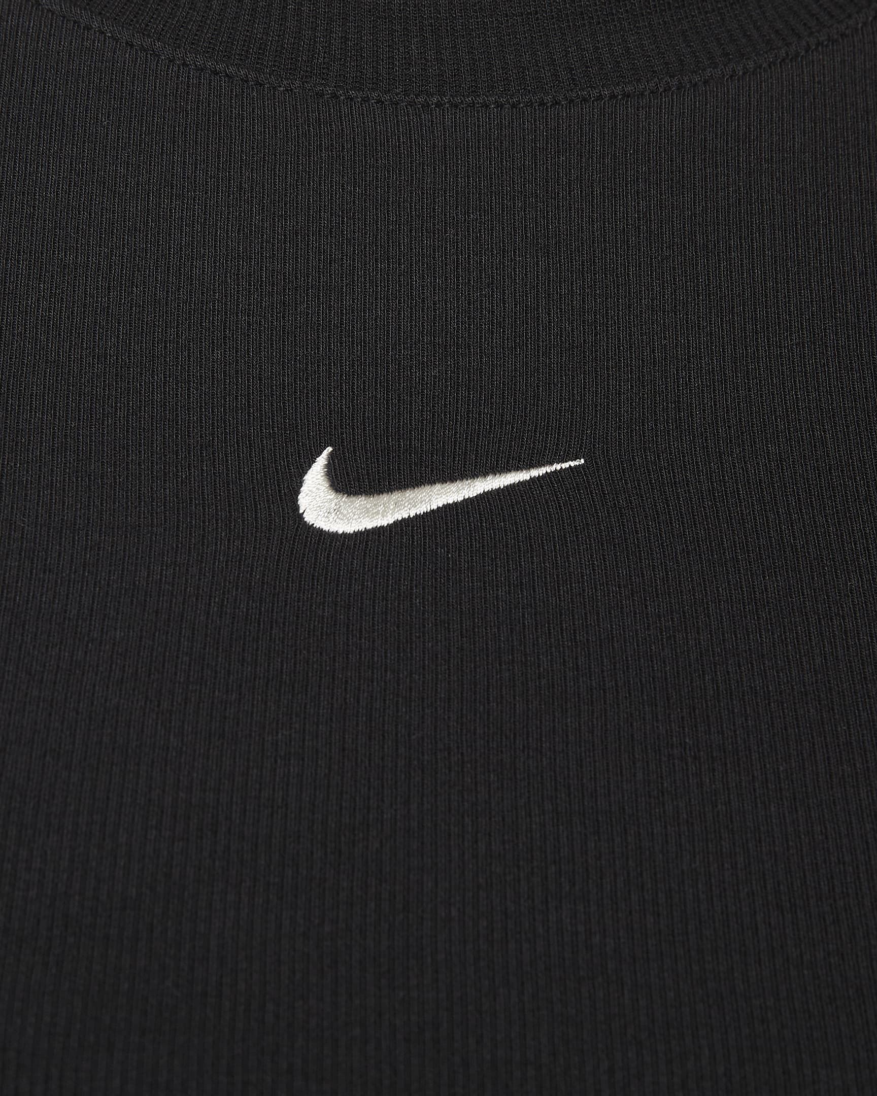 Débardeur court ajusté côtelé Nike Sportswear Chill Knit pour femme (grande taille) - Noir/Sail