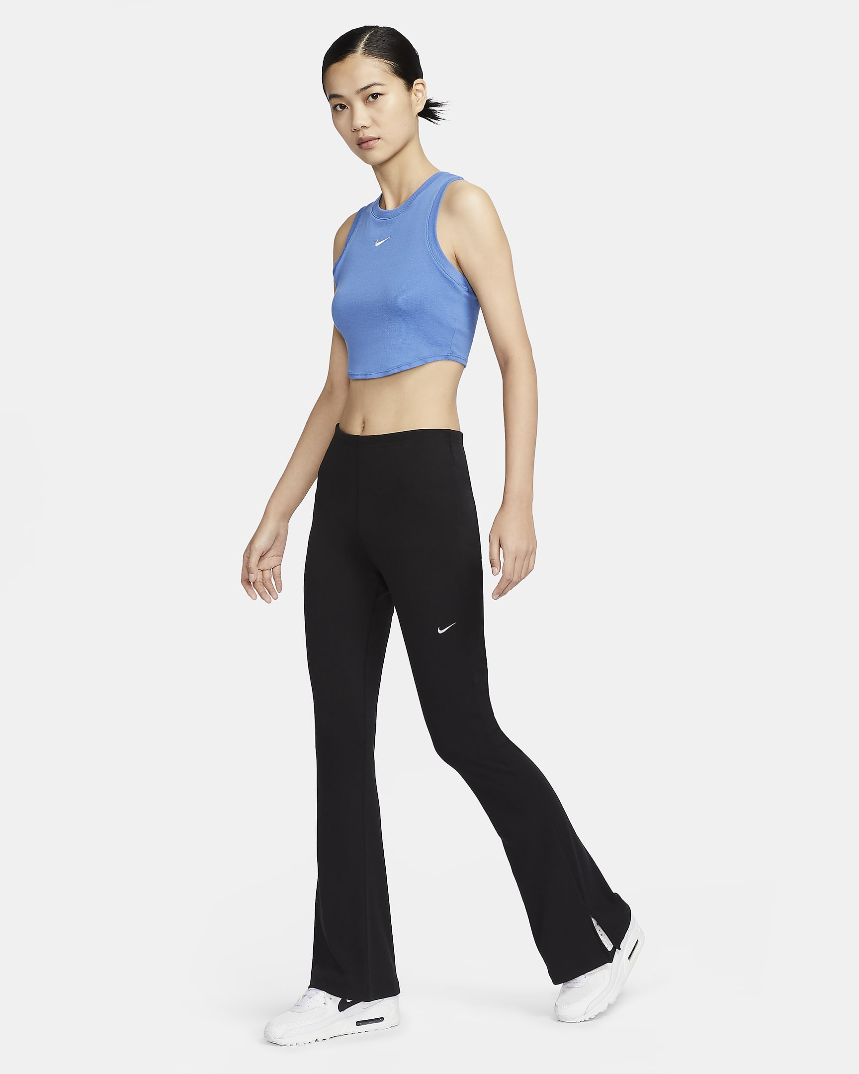 Nike Sportswear Essentials Women's Ribbed Cropped Tank Top - Star Blue/Sail