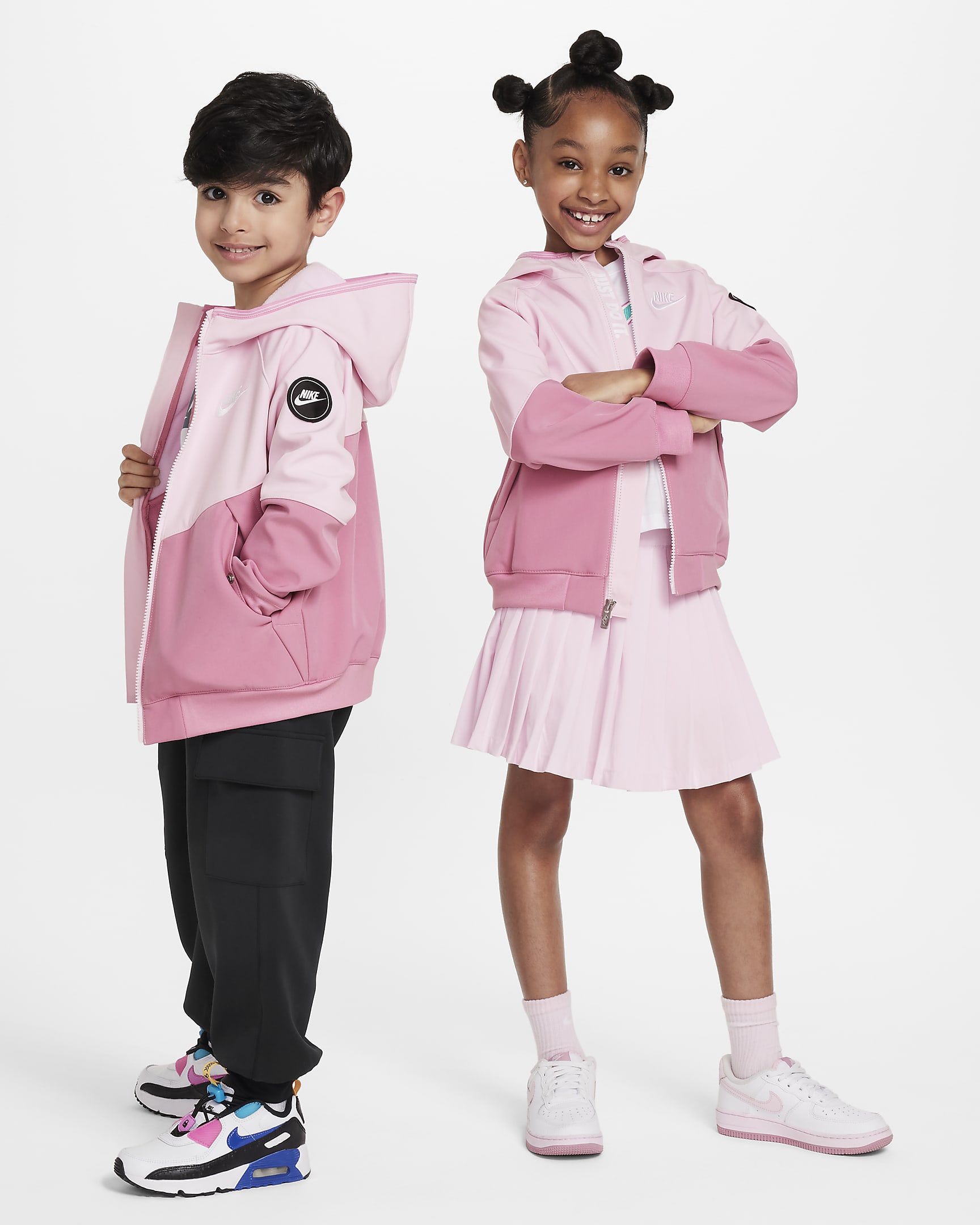 Chamarra ligera Futura para niños talla pequeña Nike - Espuma rosa