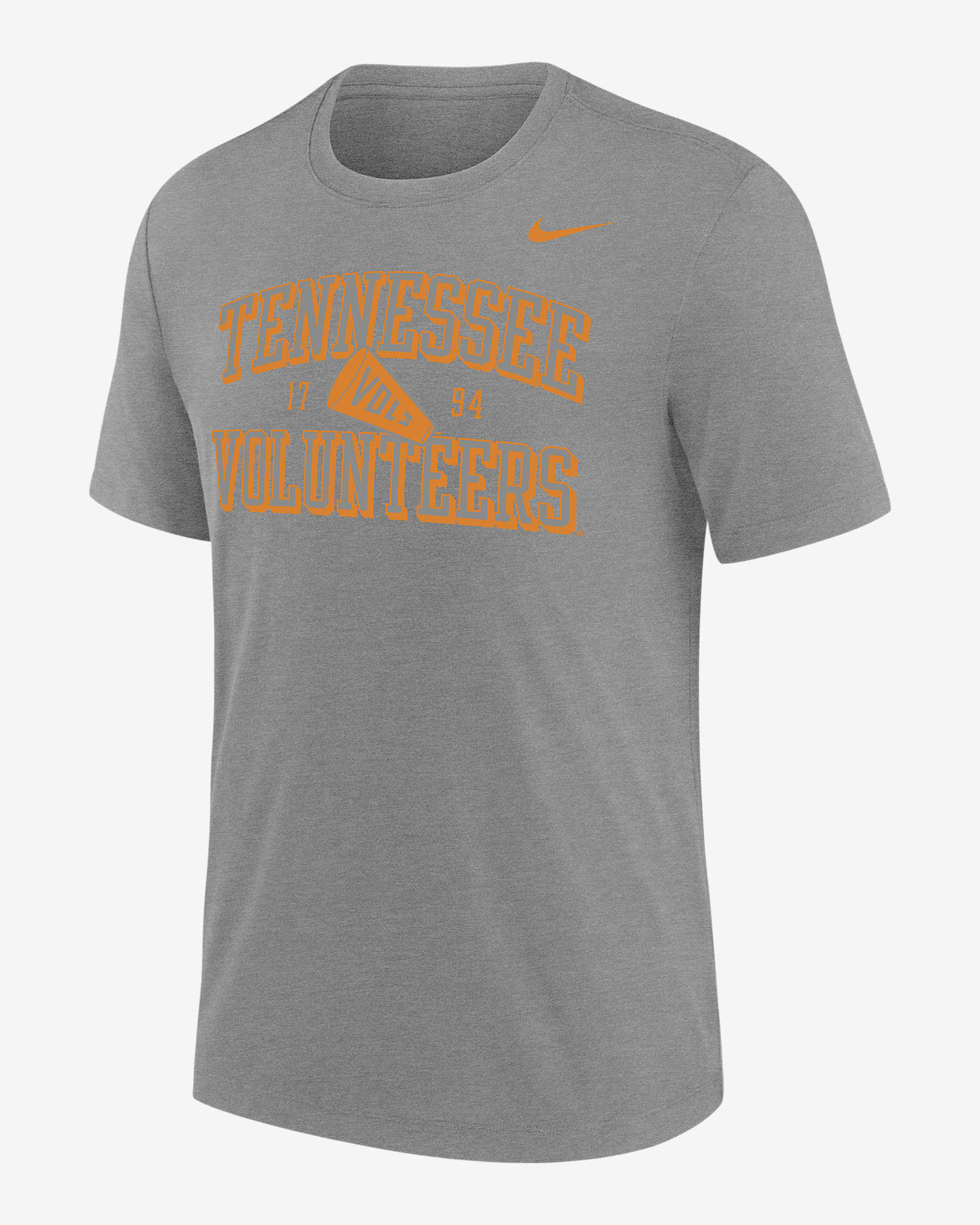 Playera universitaria Nike para hombre Tennessee - Gris oscuro jaspeado