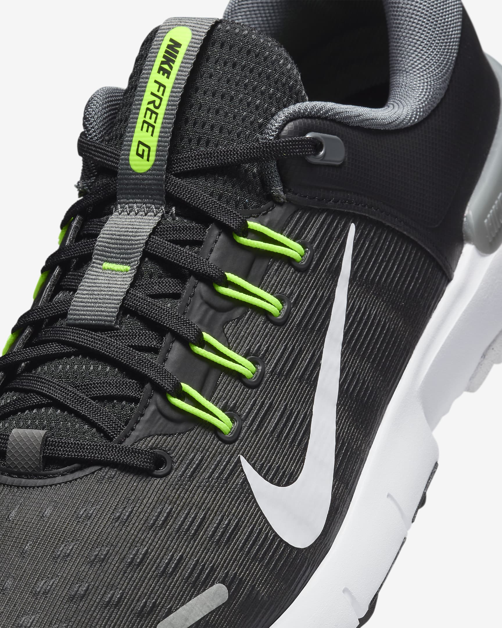 Nike Free Golf NN Golf Shoes (Wide) - Black/Iron Grey/Volt/White