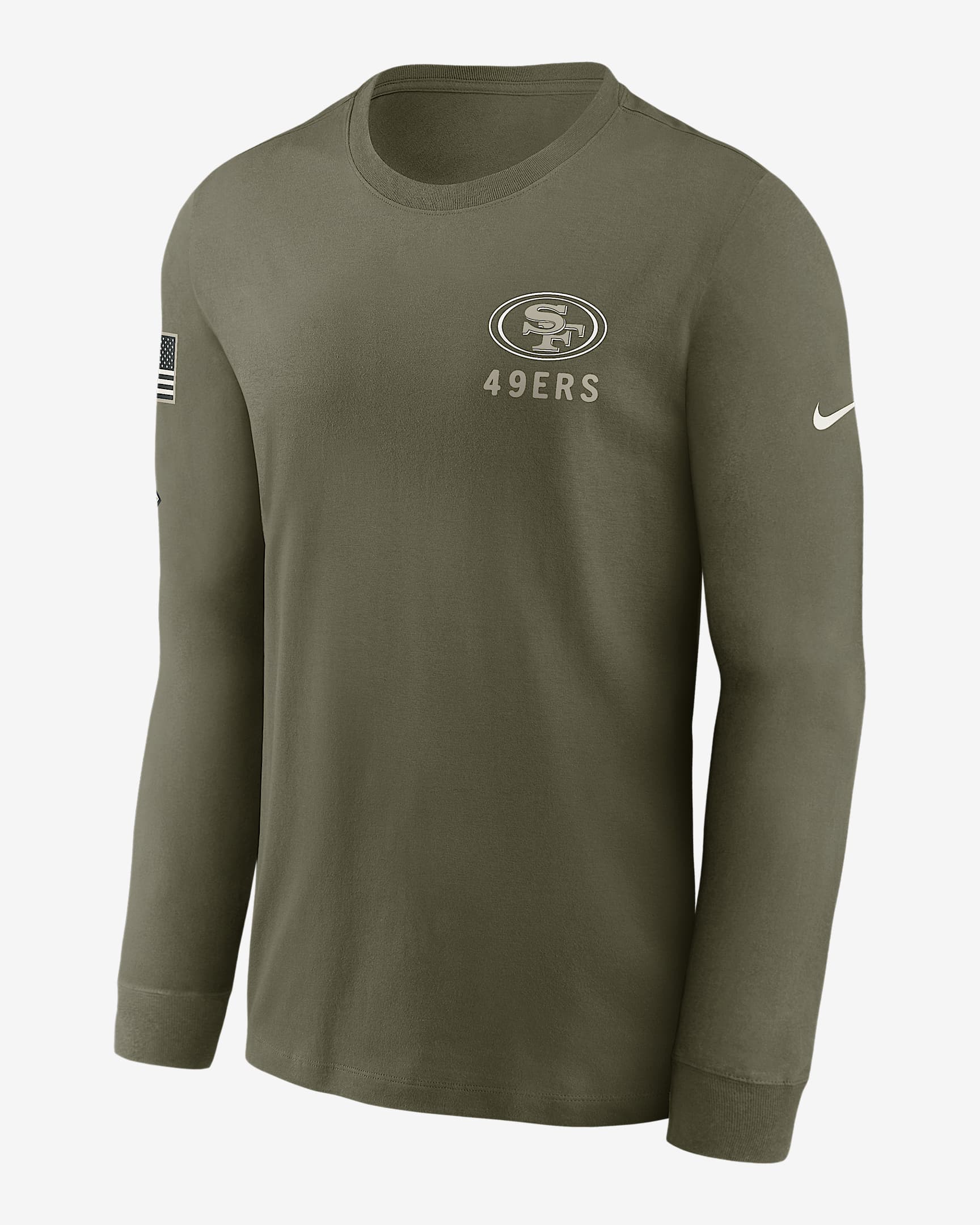 San Francisco 49ers Salute to Service Men's Nike NFL Long-Sleeve T-Shirt - Olive