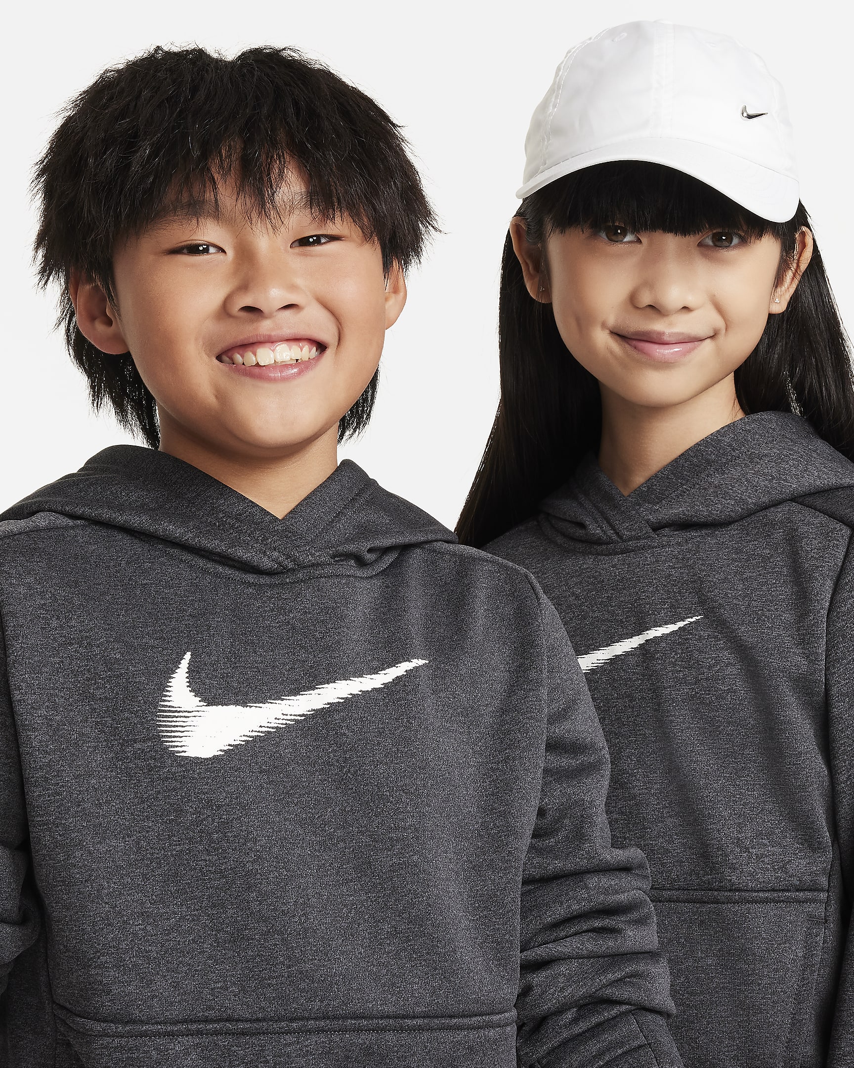 Sudadera con gorro sin cierre Therma-FIT para niños grandes Nike Multi+ - Negro/Antracita/Blanco