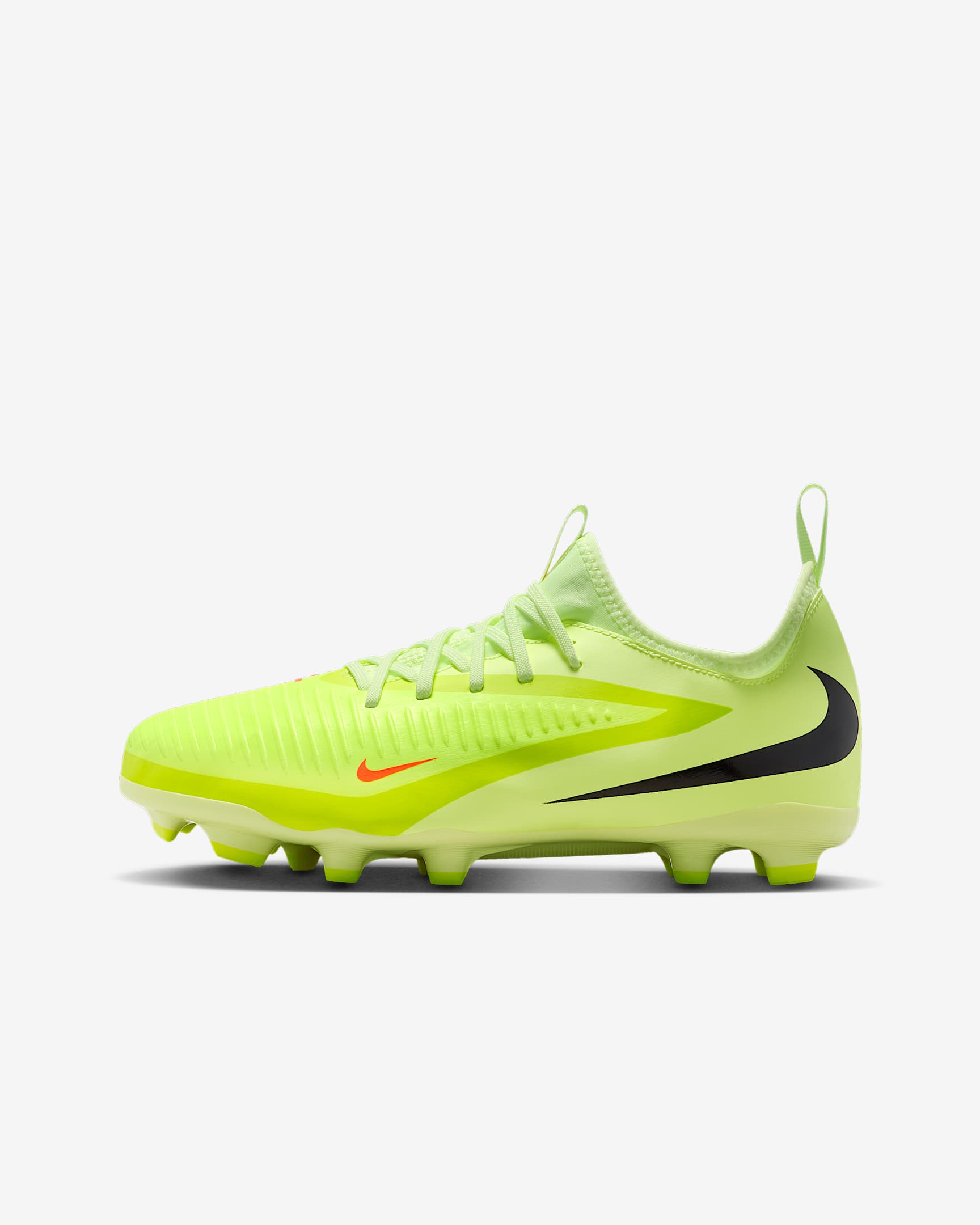 Nike Jr. Phantom 6 Low Academy voetbalschoenen voor kids (meerdere ondergronden) - Hyper Crimson/Limelight/Zwart