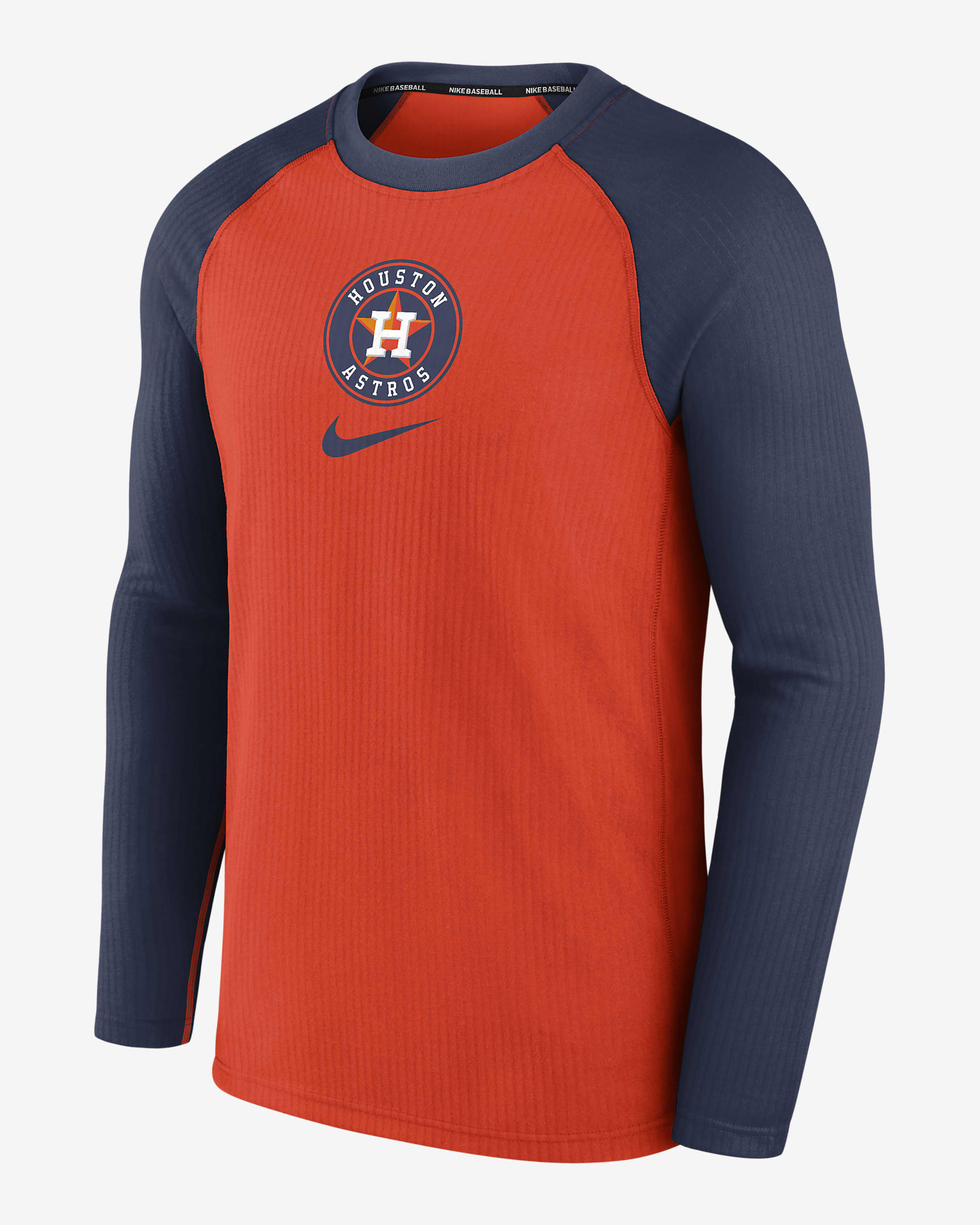 Nike Dri-FIT Game (MLB Houston Astros) Men's Long-Sleeve T-Shirt - Orange/Navy