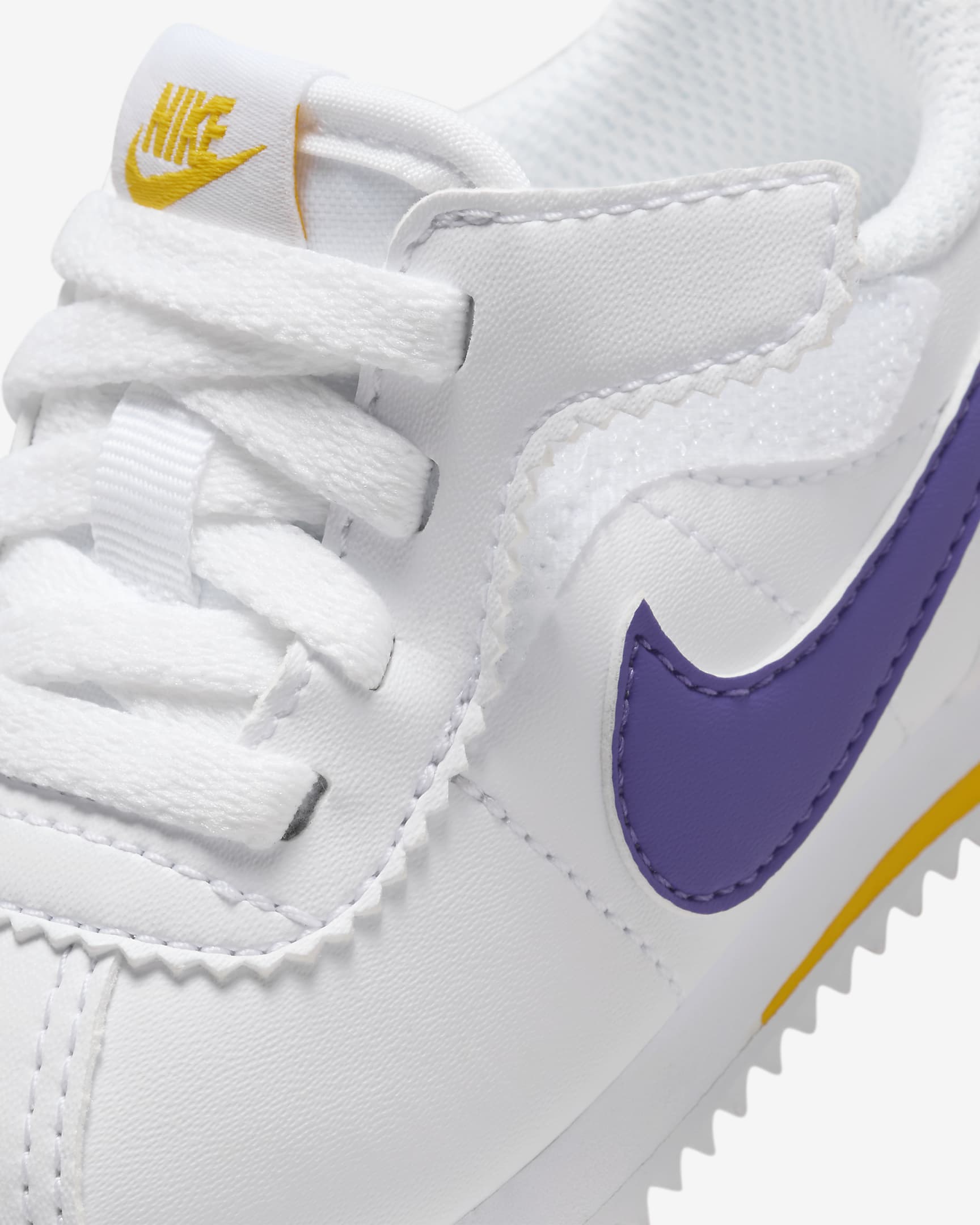 Nike Cortez EasyOn Baby/Toddler Shoes - White/Varsity Maize/Varsity Purple