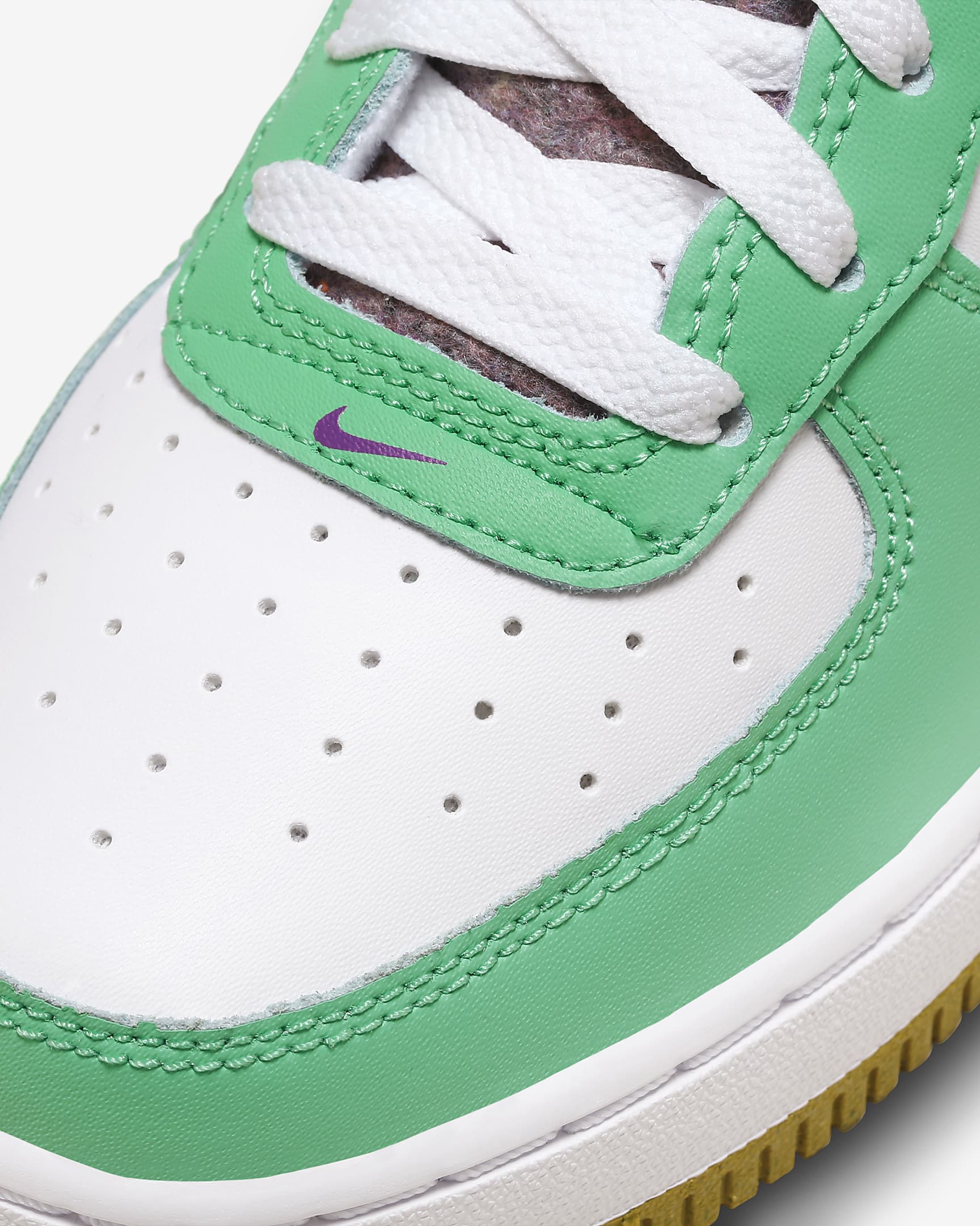 Nike Air Force 1 LV8 Big Kids' Shoes - White/Spring Green/Hyper Violet/Green Abyss