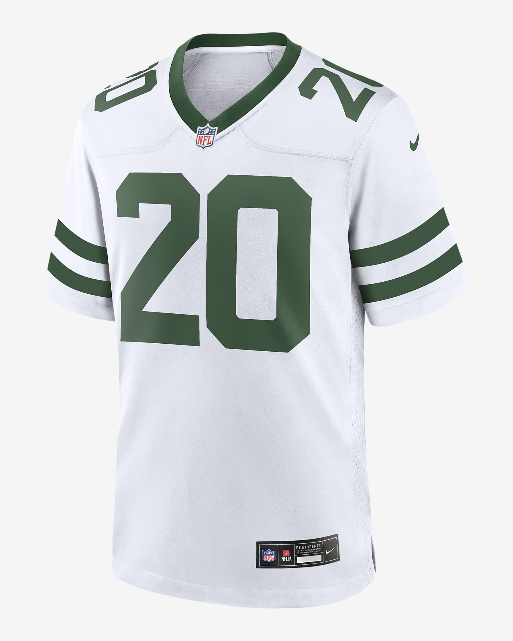 Jersey de fútbol americano Nike de la NFL Game para hombre Breece Hall New York Jets - Blanco