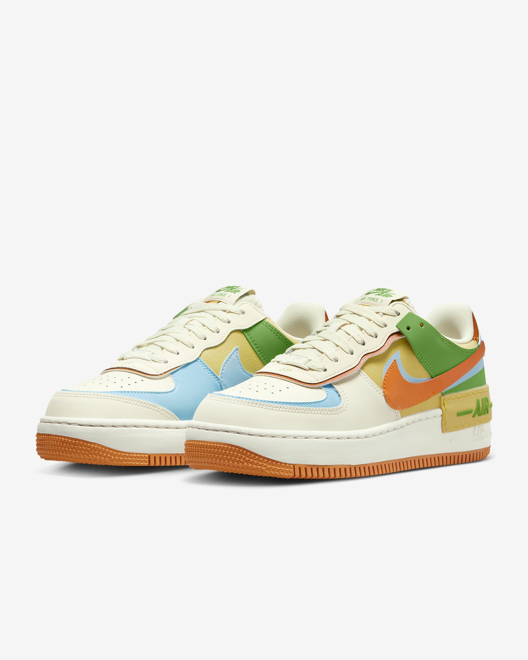 Nike Air Force 1 Shadow Women's Shoes - Coconut Milk/Aquarius Blue/Saturn Gold/Monarch