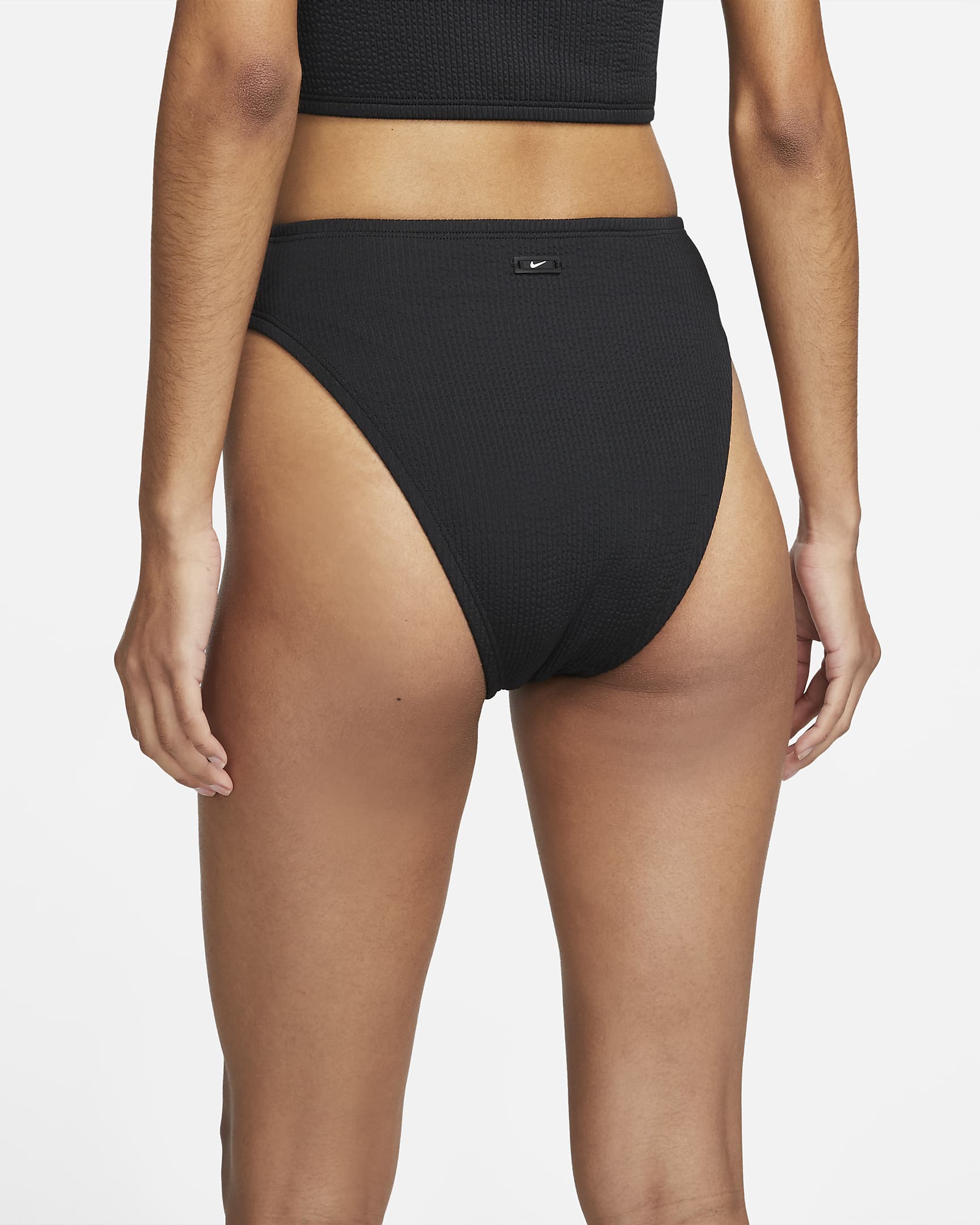 Parte inferior de traje de baño con cintura alta para mujer Nike - Negro