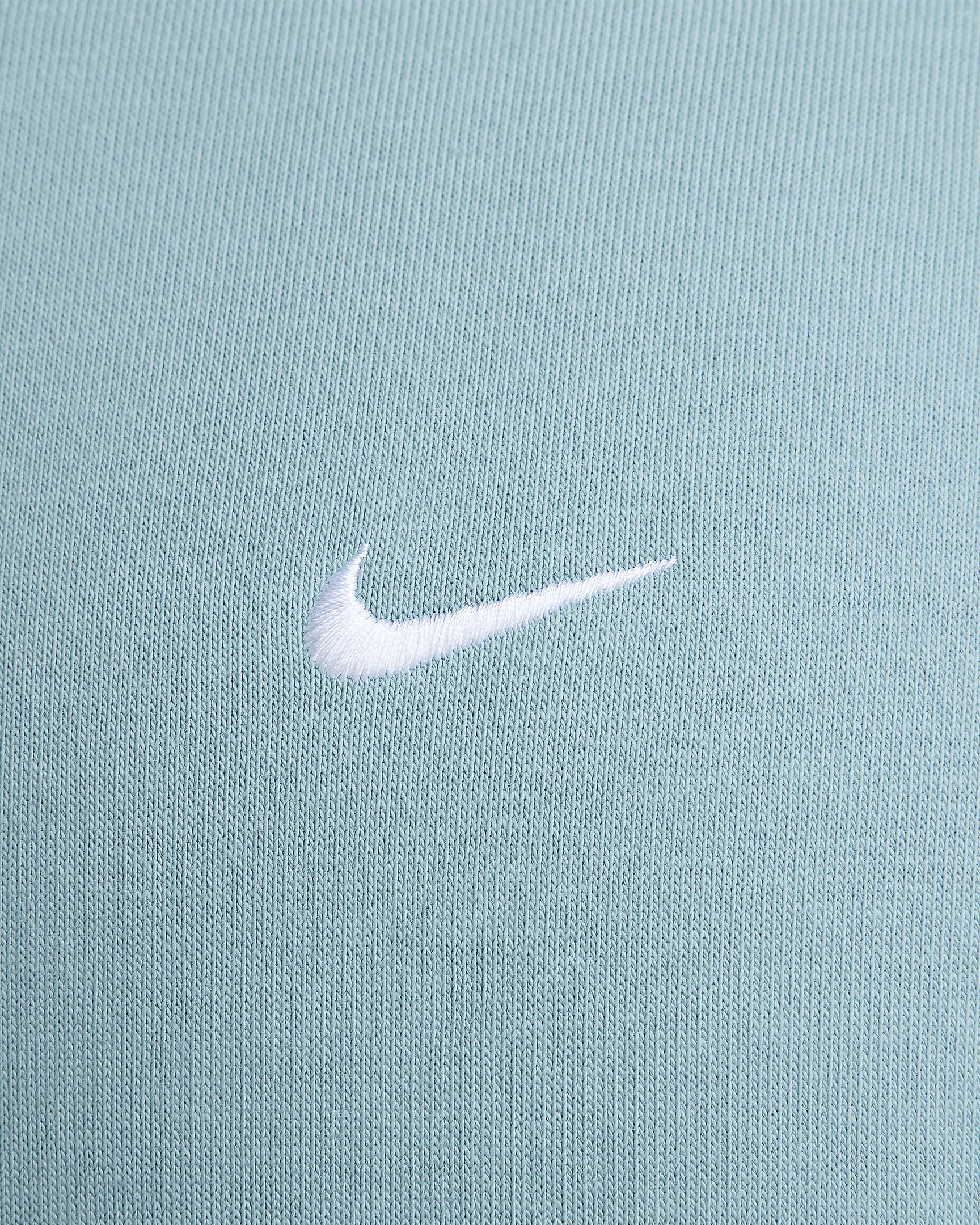 Felpa pullover in fleece con cappuccio Nike Solo Swoosh – Uomo - Denim Turquoise/Bianco