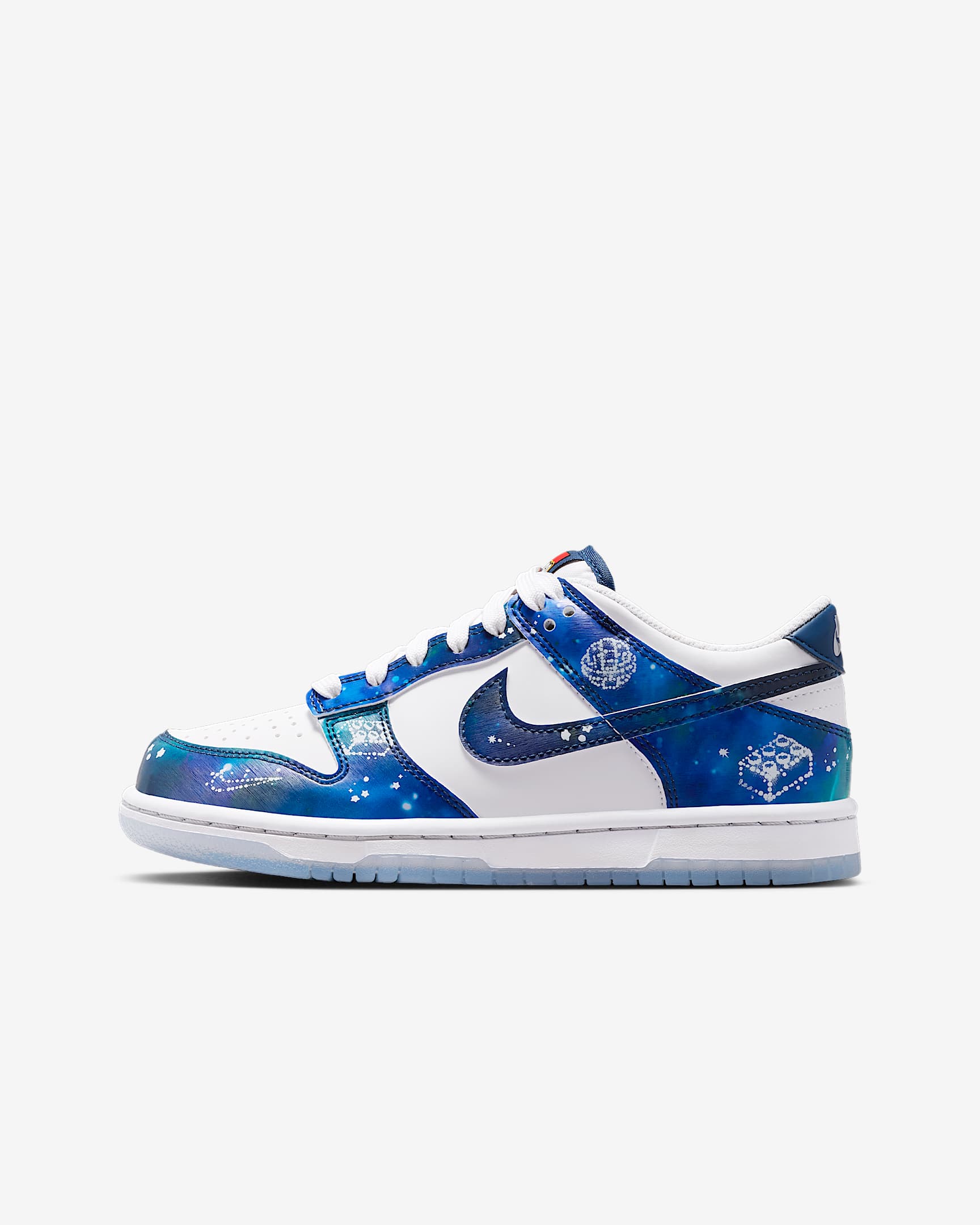 Nike Dunk LOW x LEGO® コレクション ジュニアシューズ - ホワイト/ブレイブブルー/メタリックプラチナム/マルチカラー