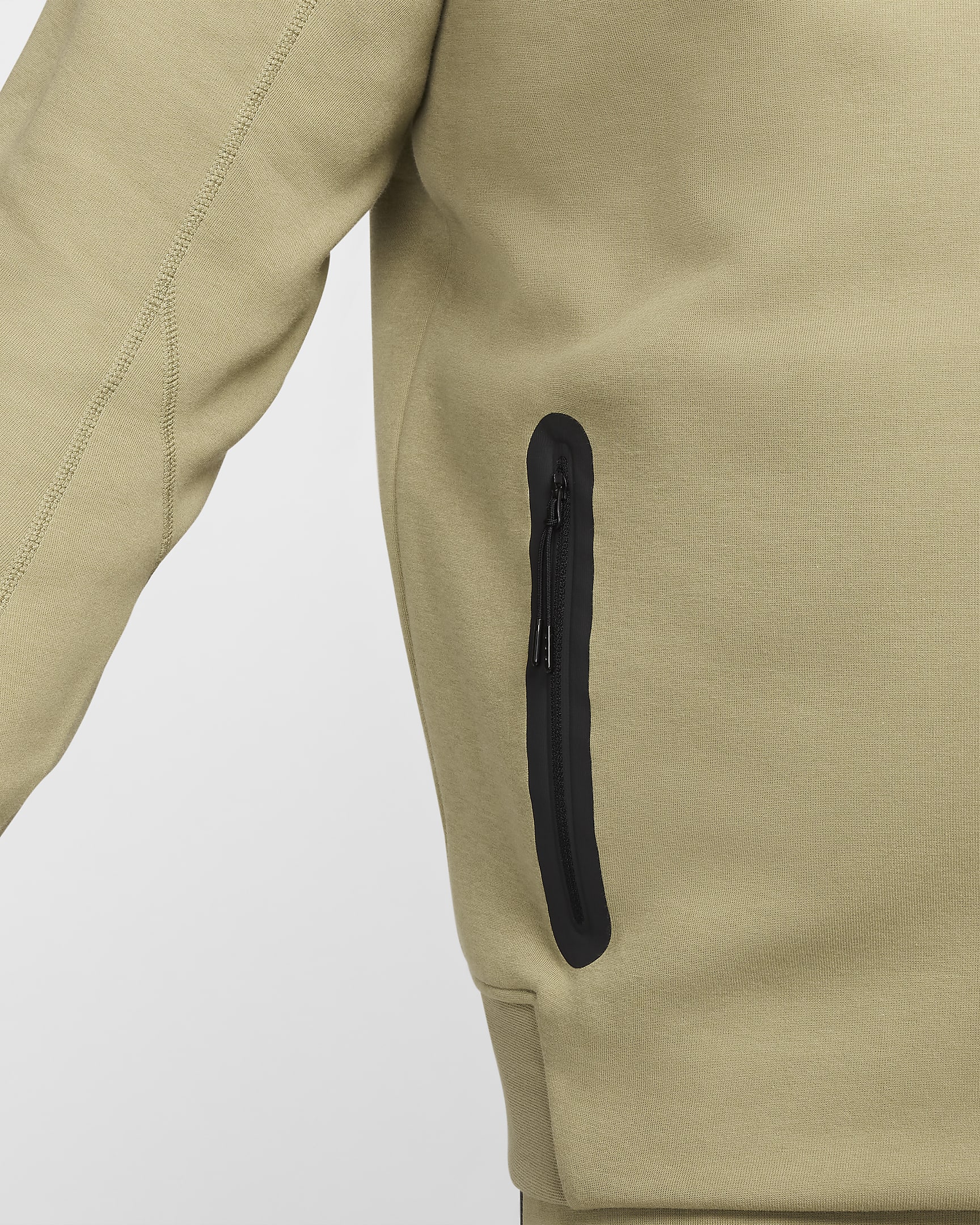 Felpa con cappuccio e zip a tutta lunghezza Nike Sportswear Tech Fleece Windrunner - Uomo - Neutral Olive/Nero