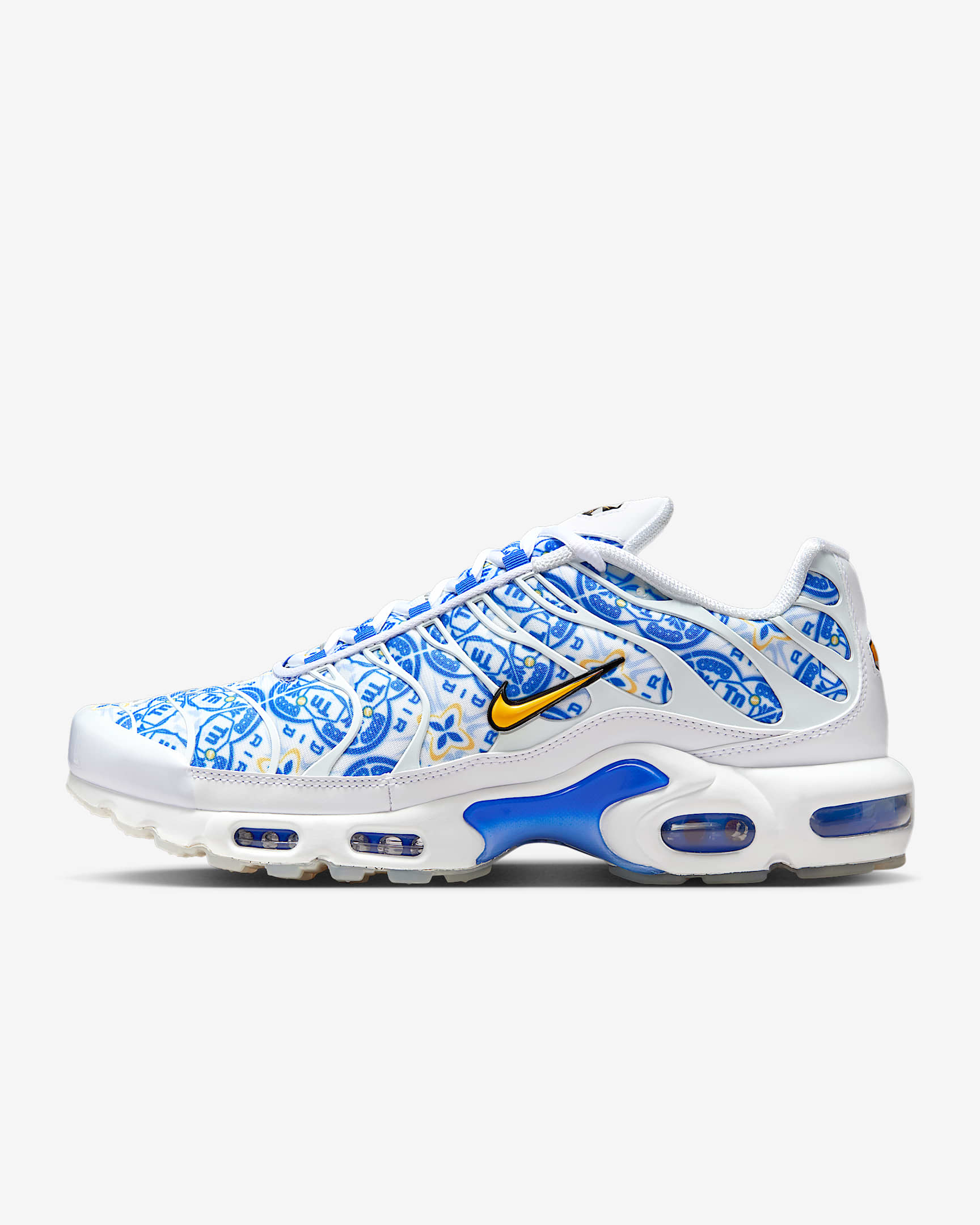 Nike Air Max Plus Zapatillas - Hombre - Blanco/Negro/Game Royal/Varsity Maize