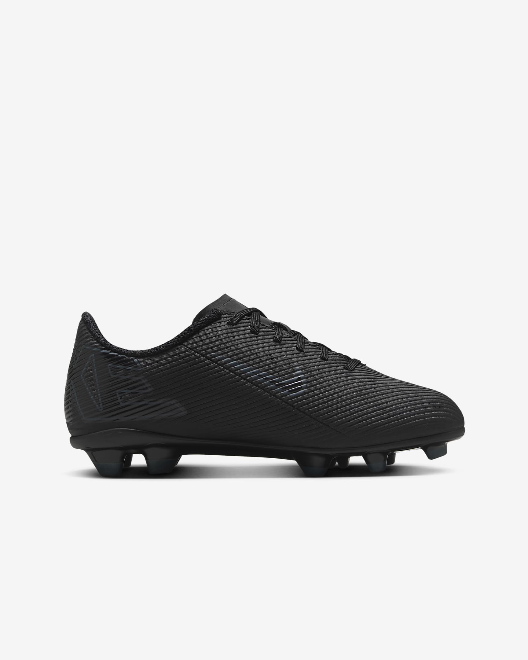 Tacos de fútbol MG de corte low para niños de preescolar y grandes Nike Jr. Mercurial Vapor 16 Club - Negro/Jungla intenso/Negro