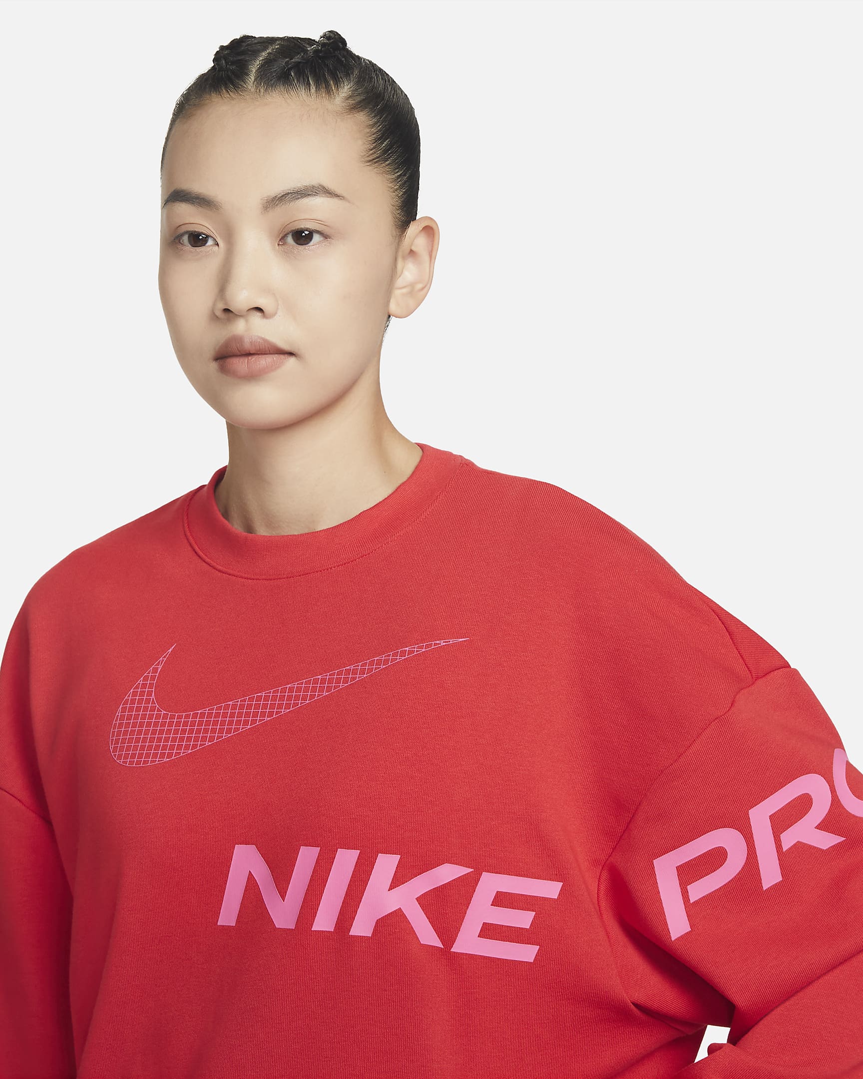 Nike DriFIT Get Fit Women's French Terry Graphic CrewNeck Sweatshirt