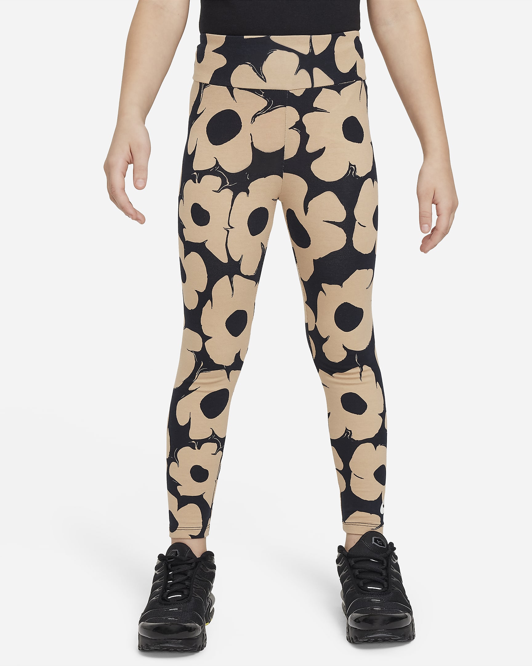 Leggings para preescolar Nike Floral - Negro