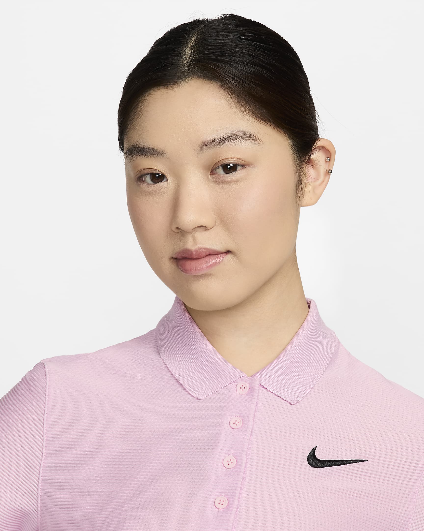 Nike Victory Women's Dri-FIT Short-Sleeve Golf Polo - Pink Foam/Black