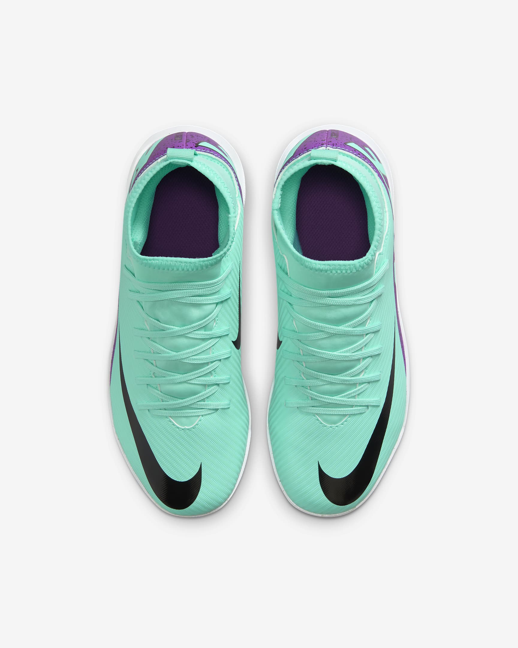 Nike Jr. Mercurial Superfly 9 Club Younger/Older Kids' Turf High-Top Football Shoes - Hyper Turquoise/Black/White/Fuchsia Dream