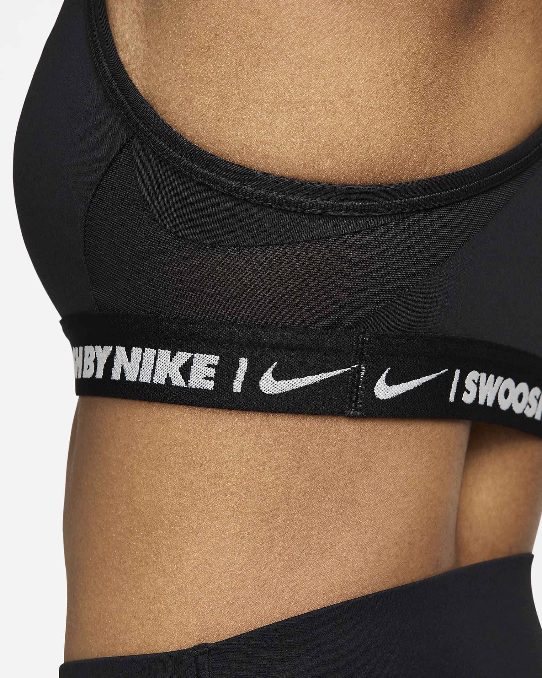 Nike Indy Padded sport-bh met V-hals en lichte ondersteuning - Zwart/Zwart/Sail