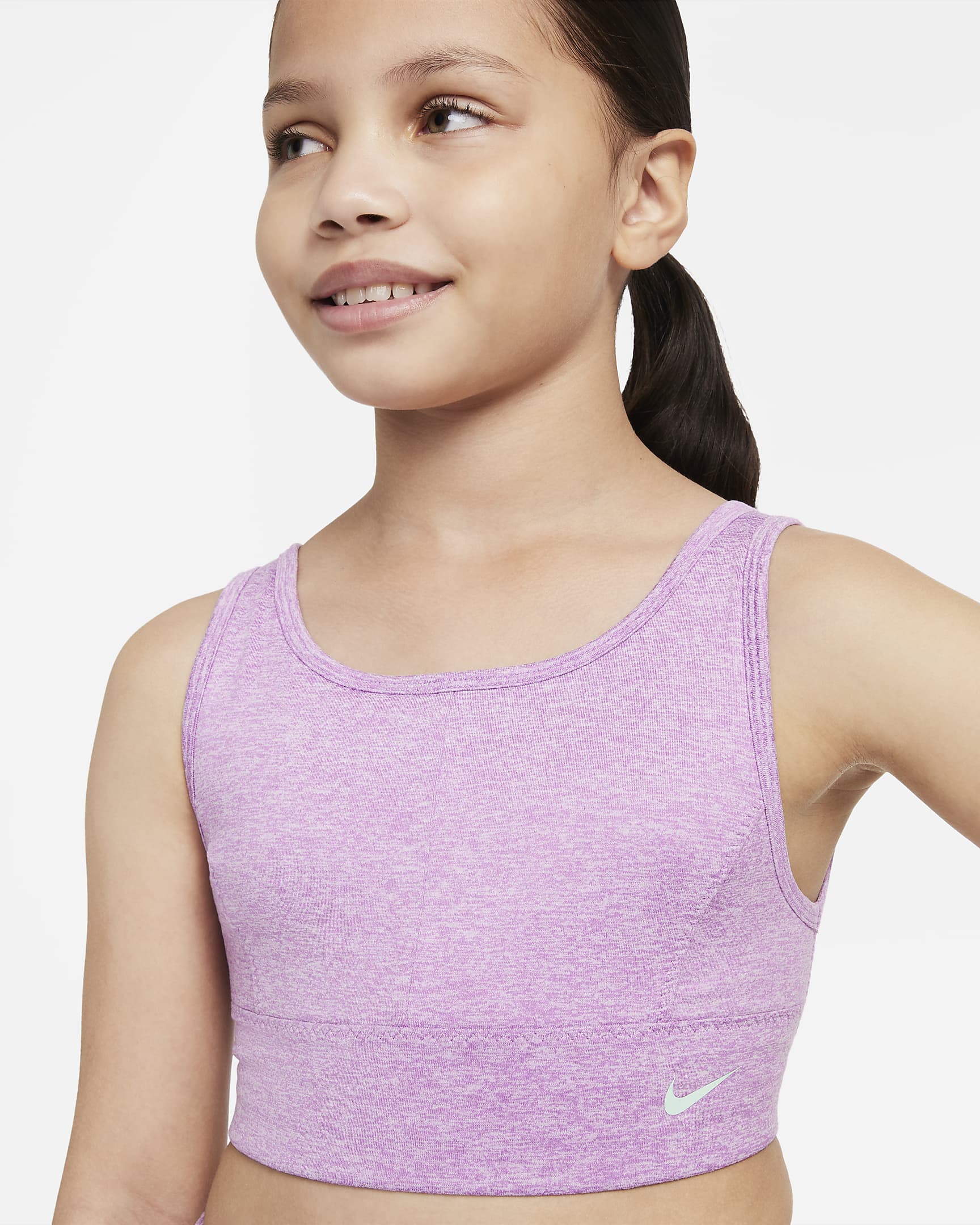 Nike Dri-FIT Swoosh Luxe Older Kids' (Girls') Sports Bra. Nike HR