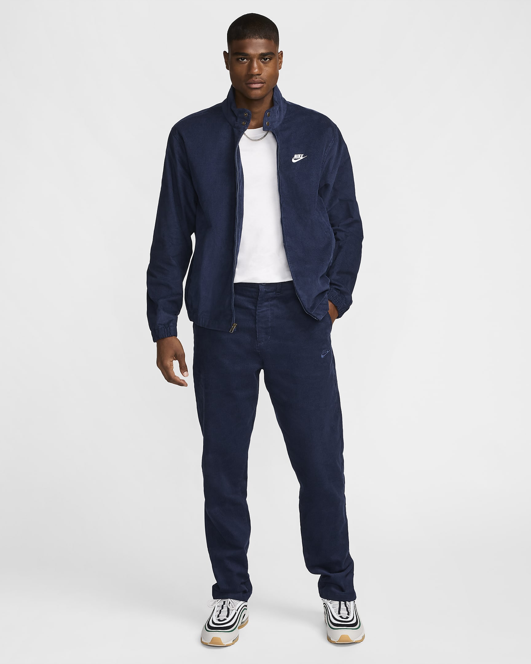 Pantalon chino en velours côtelé Nike Club pour homme - Midnight Navy