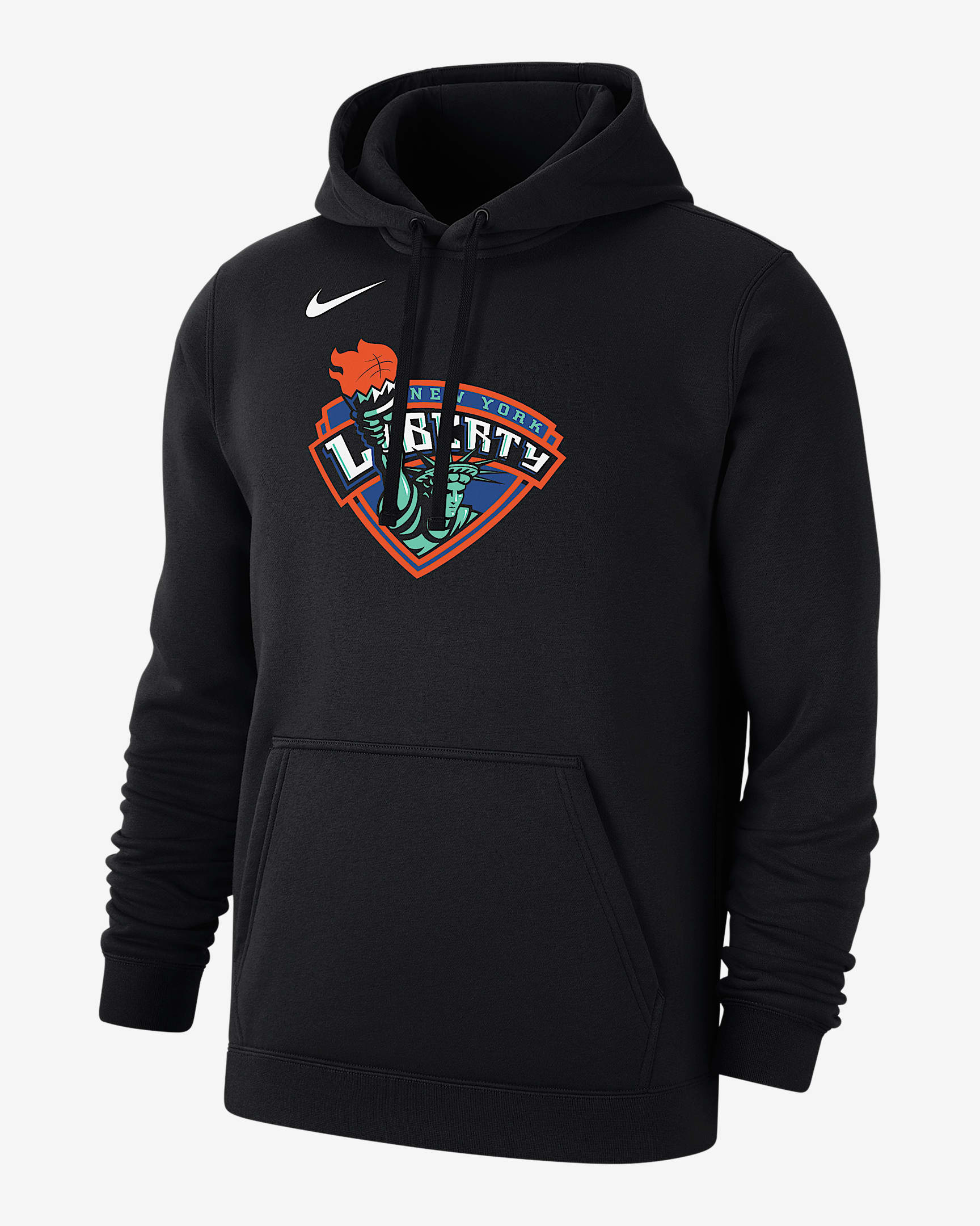 New York Liberty Club Men's Nike WNBA Fleece Pullover Hoodie - Black