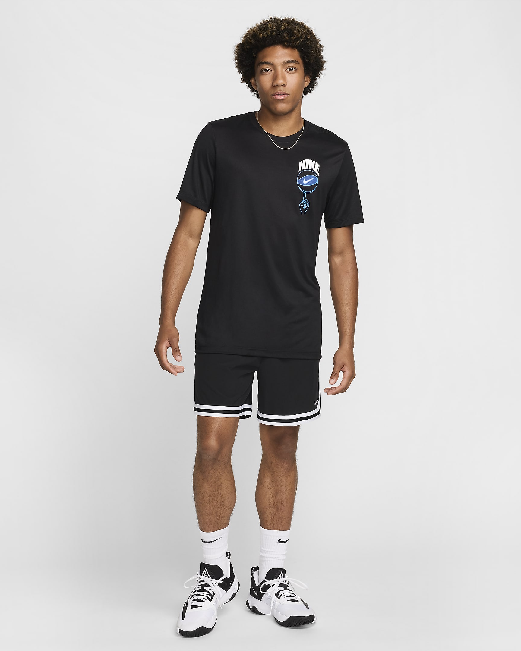 T-shirt de basquetebol Dri-FIT Nike para homem - Preto