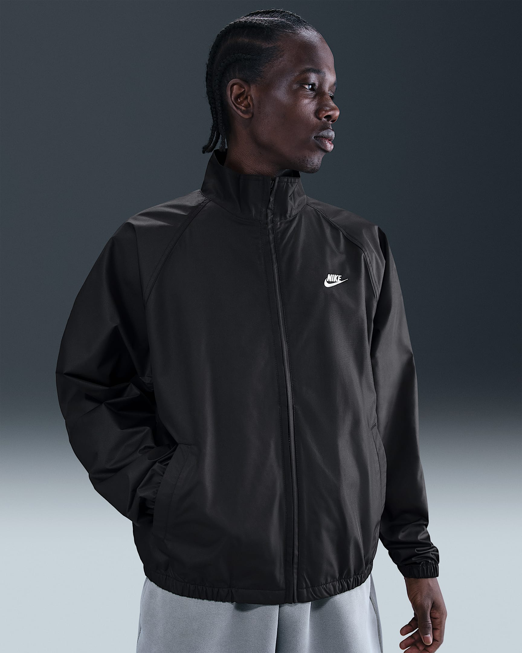 Nike Sportswear Club Men's Roscoe Full-Zip Jacket - Black/White