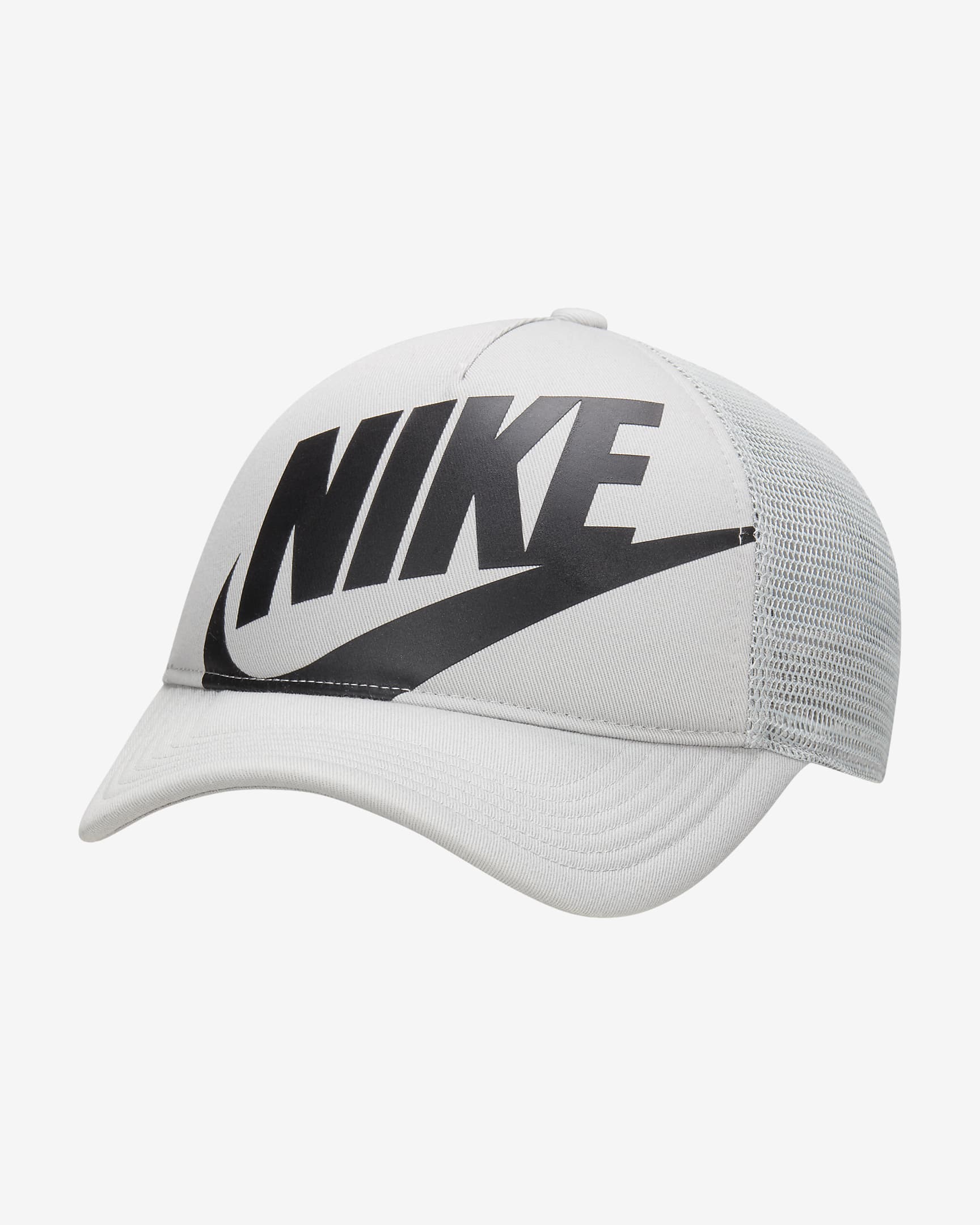 Nike Rise gestructureerde truckerpet voor kids - Light Smoke Grey/Light Smoke Grey/Zwart