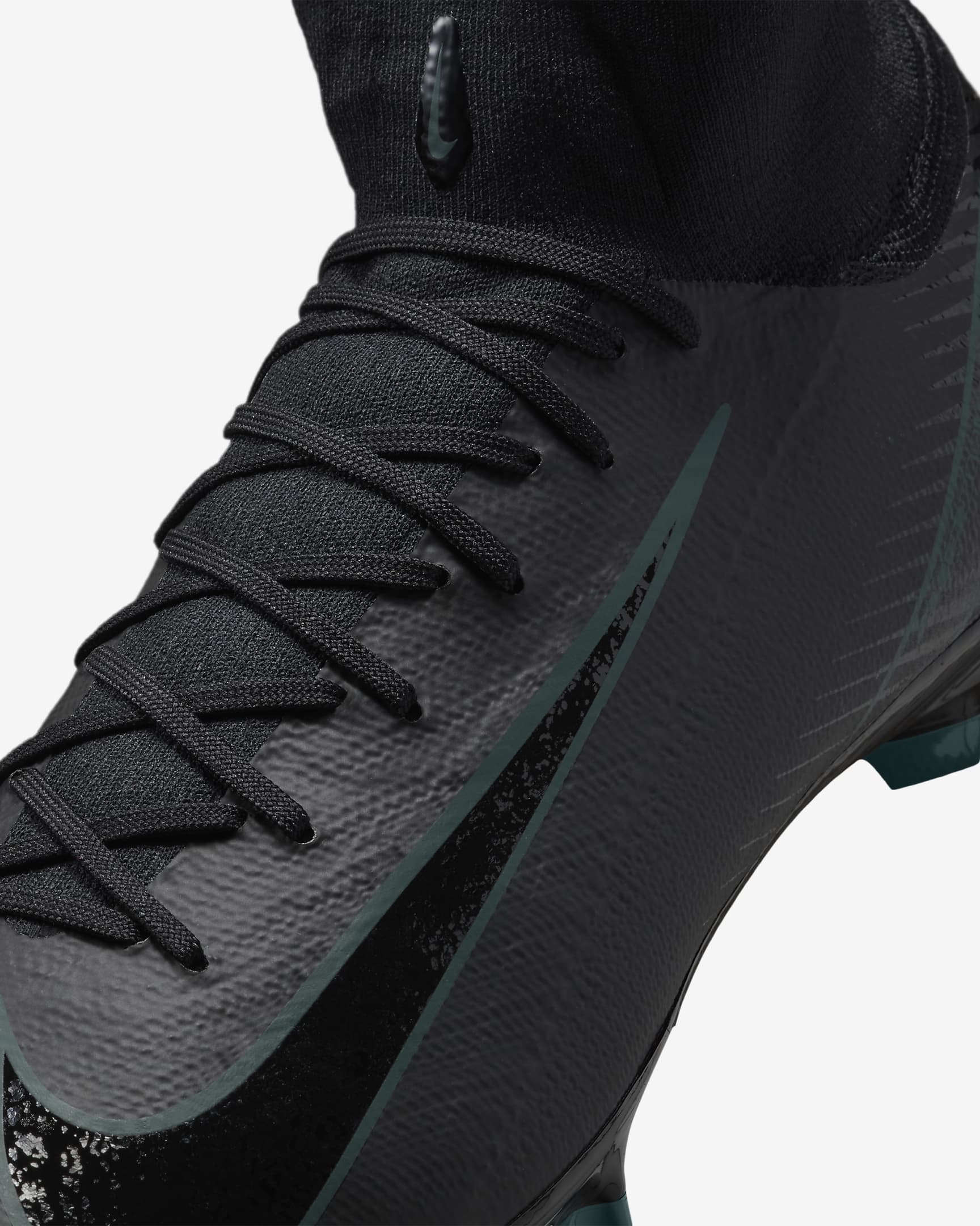 Nike Mercurial Superfly 10 Pro high-top voetbalschoenen (stevige ondergrond) - Zwart/Deep Jungle/Zwart