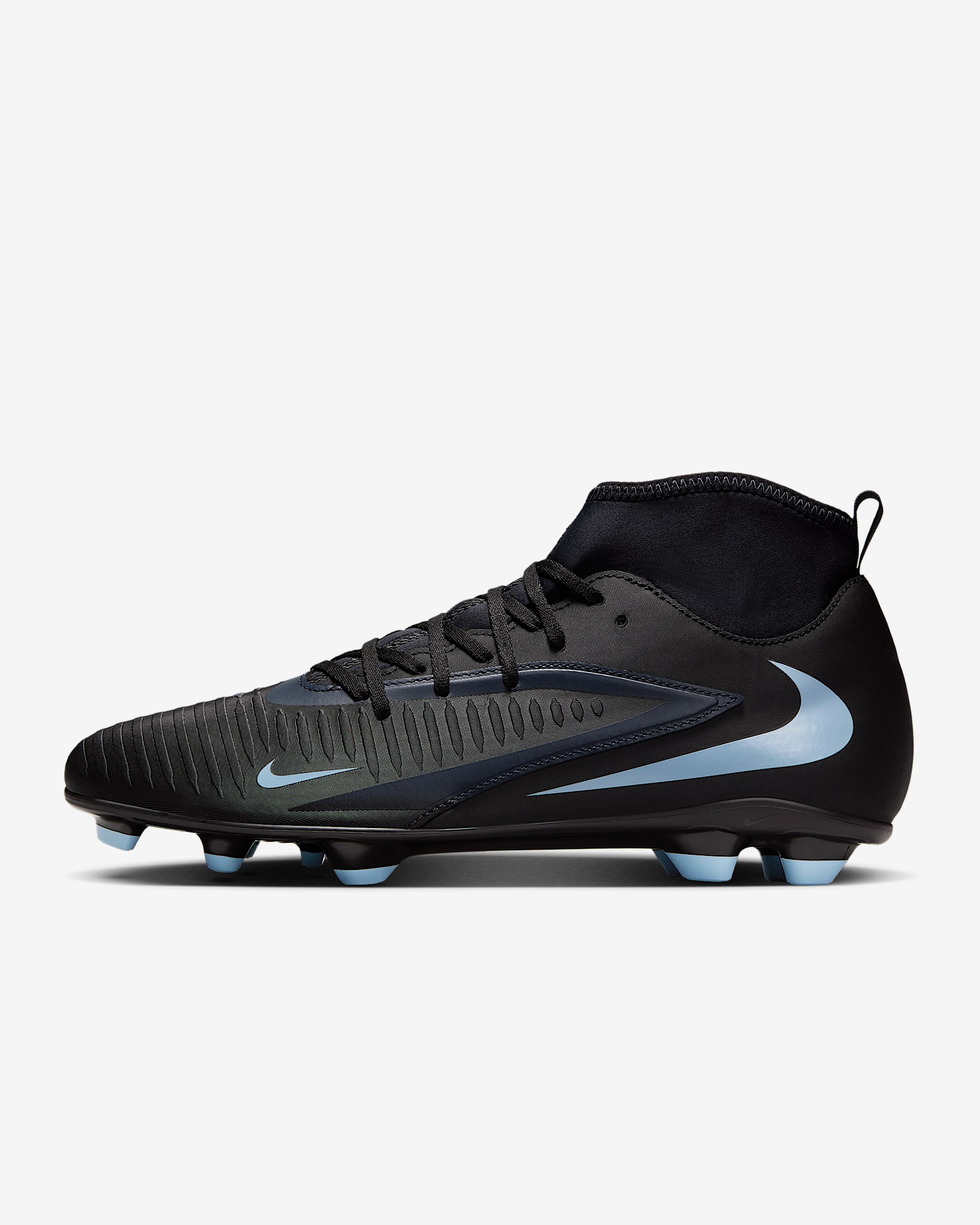Nike Phantom 6 High Club Multi-Ground Soccer Cleats - Black/Black