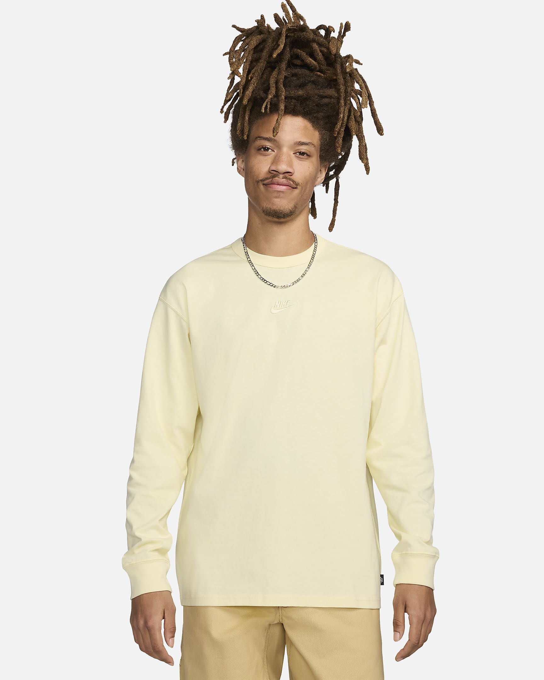 Nike Sportswear Premium Essentials Men's Long-Sleeve T-Shirt - Alabaster