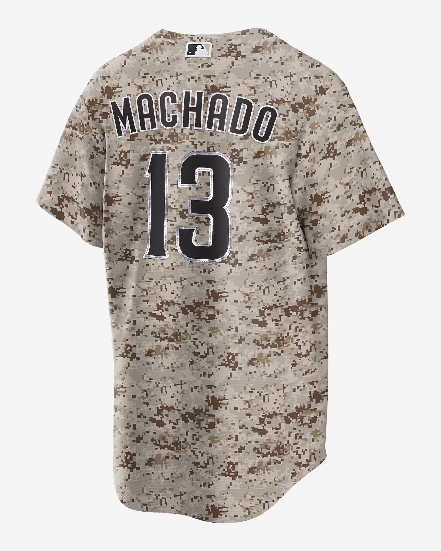 Jersey Nike de la MLB Replica para hombre Manny Machado San Diego Padres USMC - Camuflaje del desierto